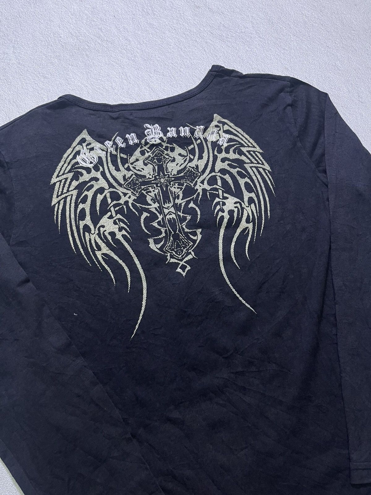 Japanese Brand VTG Y2K long sleeve t-shirt with a cross Size US M / EU 48-50 / 2 - 2 Thumbnail