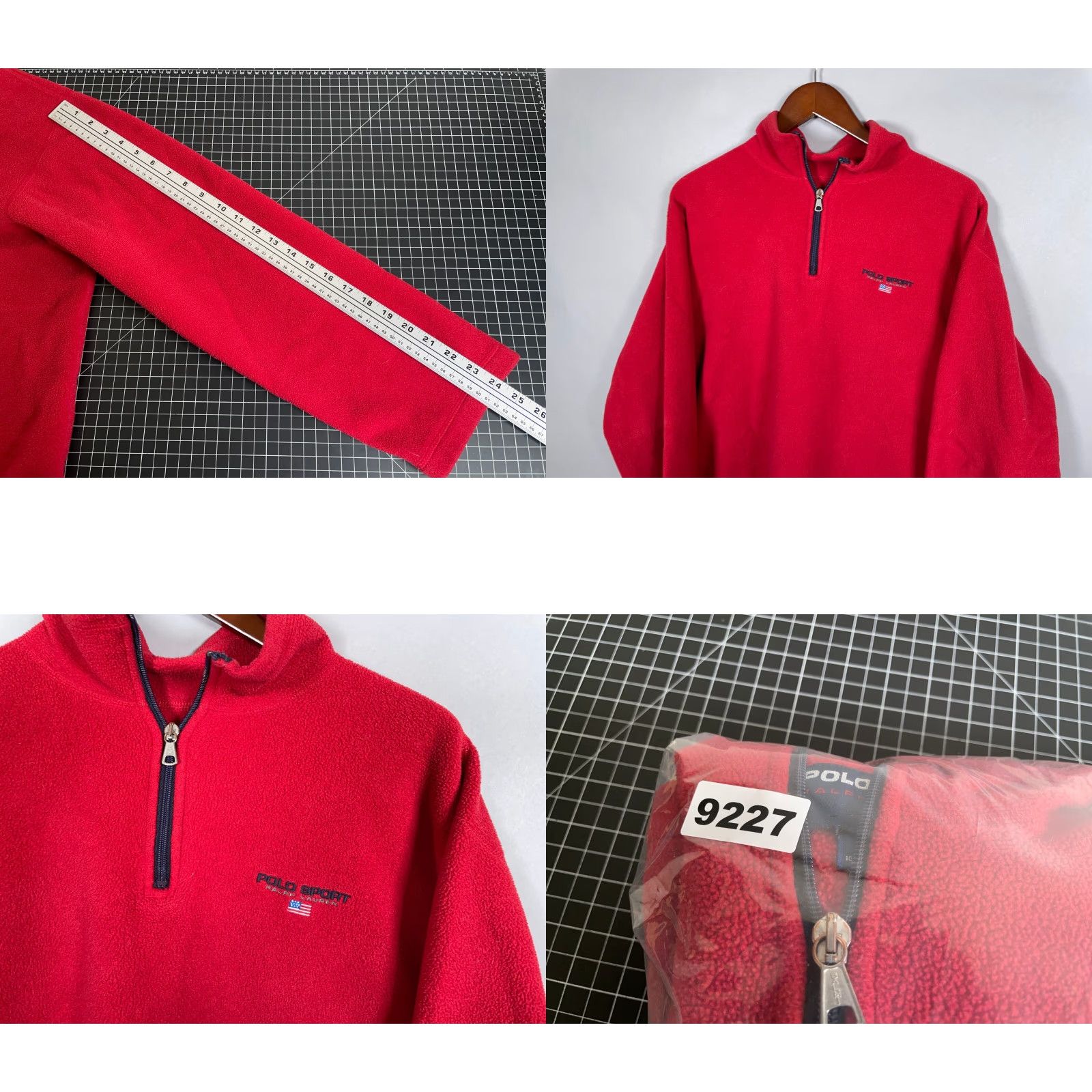 Vintage Vintage Polo Sport 1/4 Zip Fleece Pullover Adult XL Red Embroidered USA Made 90s Ralph Size US XL / EU 56 / 4 - 8 Thumbnail
