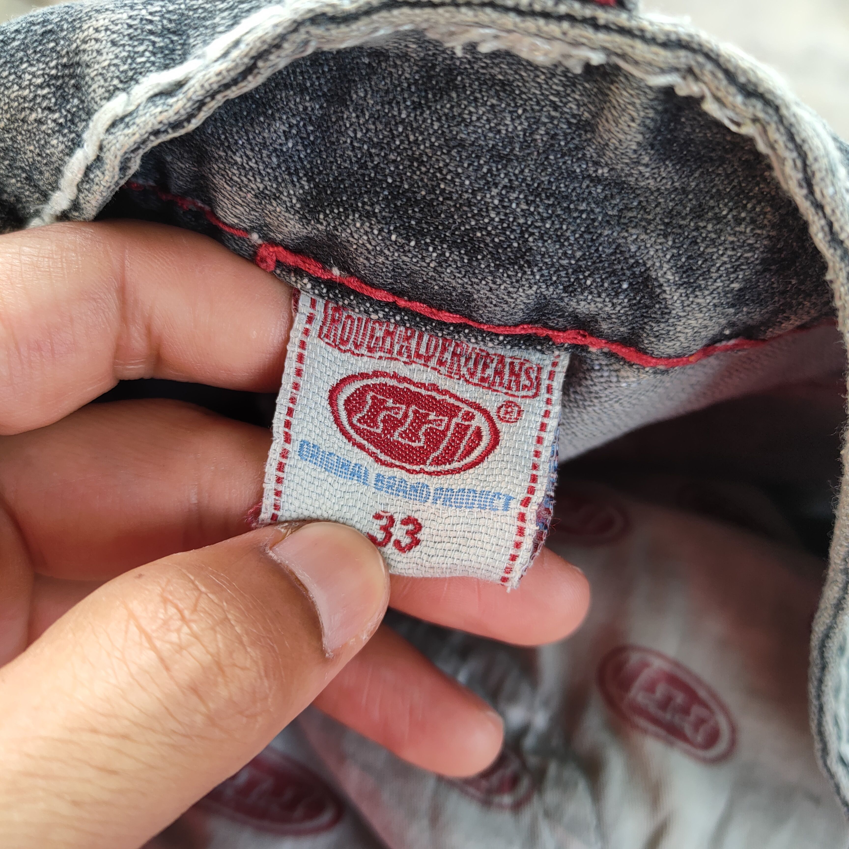 Japanese Brand W33 VINTAGE ROUGH RIDER FADED DISTRESSED DENIM JEAN PANTS Size US 33 - 13 Thumbnail