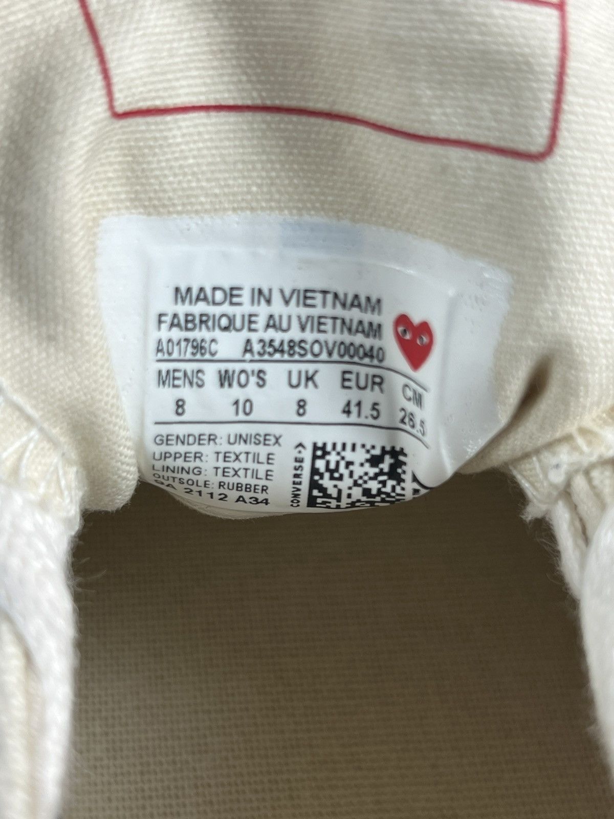 Comme des Garcons Comme des Garçons PLAY x Converse Chuck Taylor Low Size US 8 / EU 41 - 11 Thumbnail