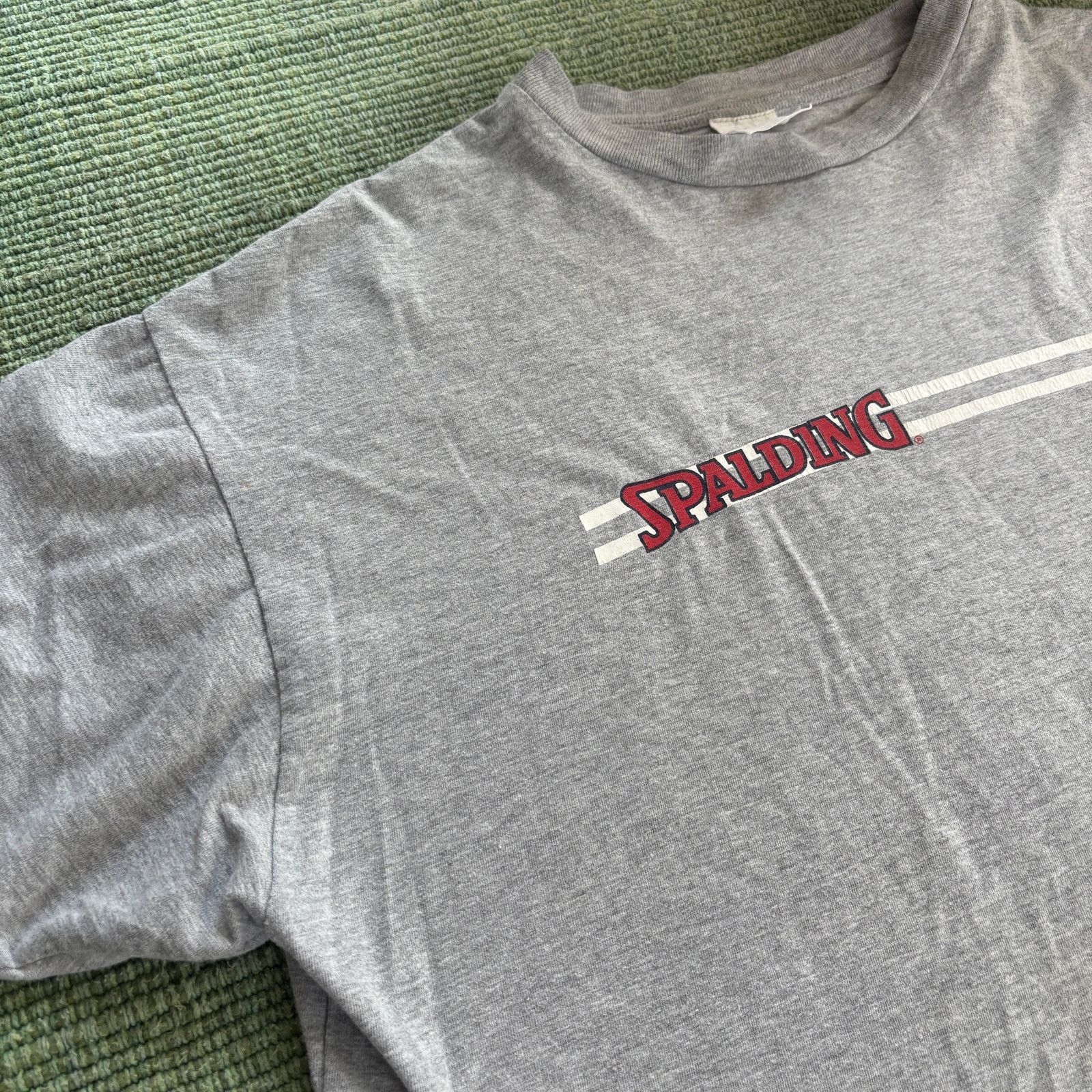Spalding × Vintage Vintage 90s Spalding basic gray sports tee shirt size L Size US L / EU 52-54 / 3 - 4 Thumbnail