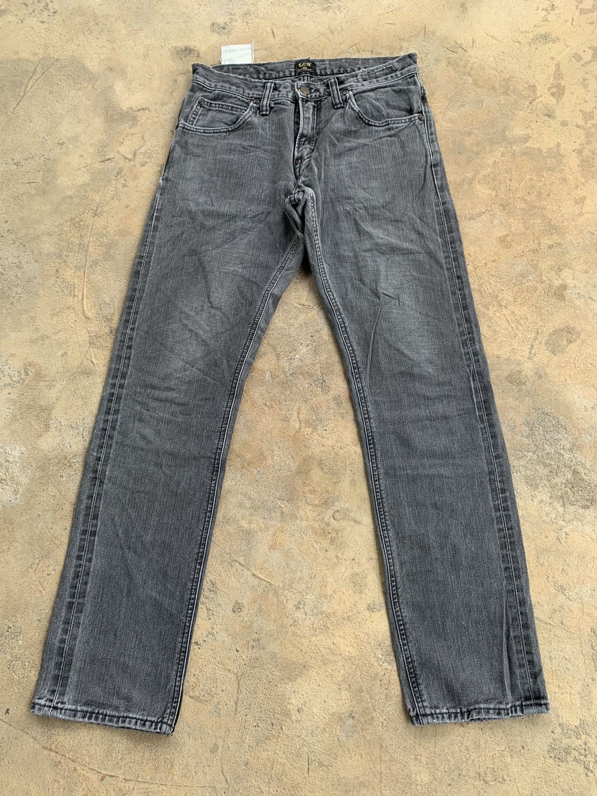 Lee Rare💥Lee 101 Black Selvedge Faded Distressed Denim Size US 30 / EU 46 - 4 Thumbnail