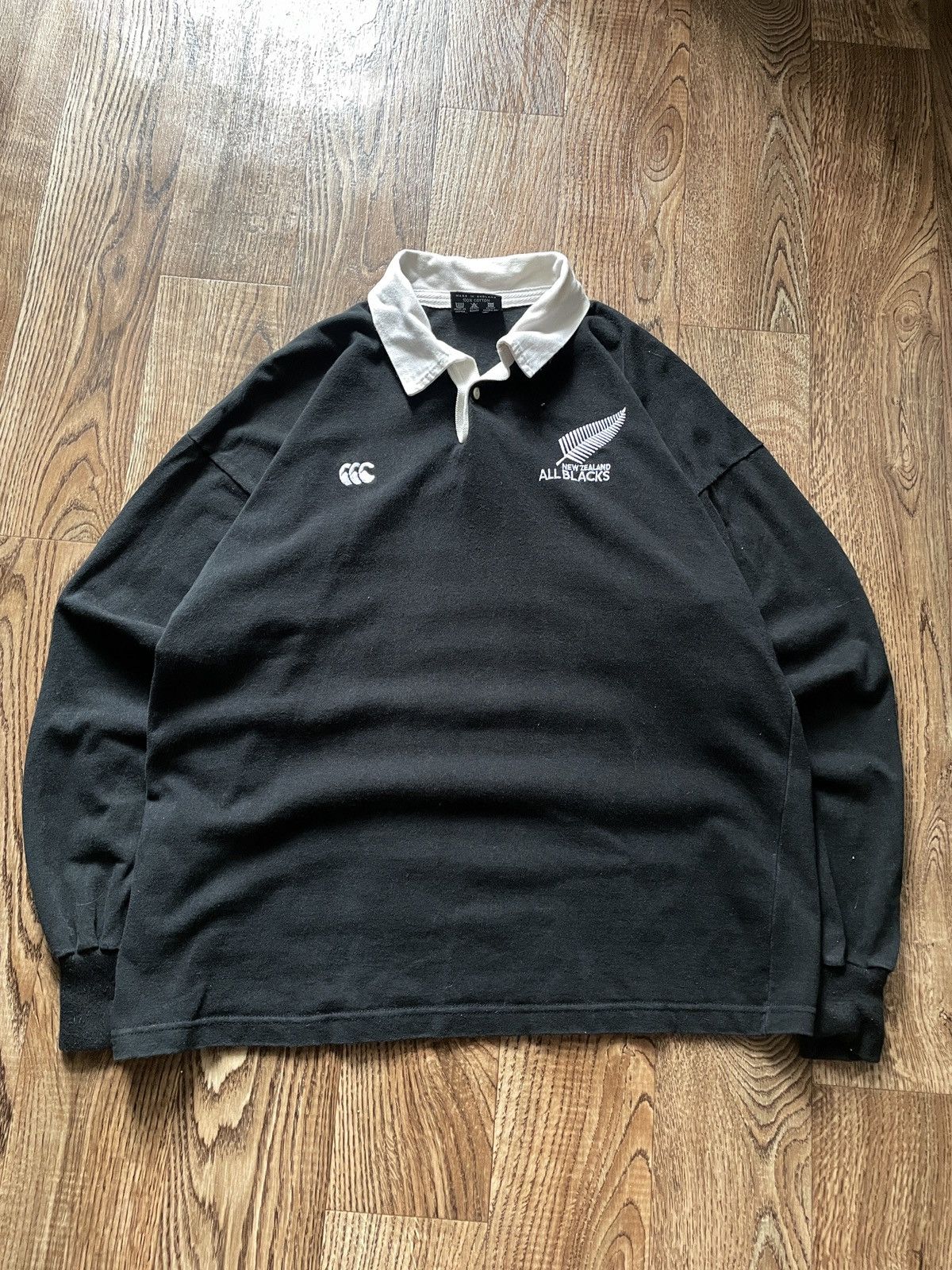 Canterbury of New Zealand Vintage CANTERBURY NEW ZEALAND All Blacks Rugby Polo Tee Size US L / EU 52-54 / 3 - 2 Thumbnail