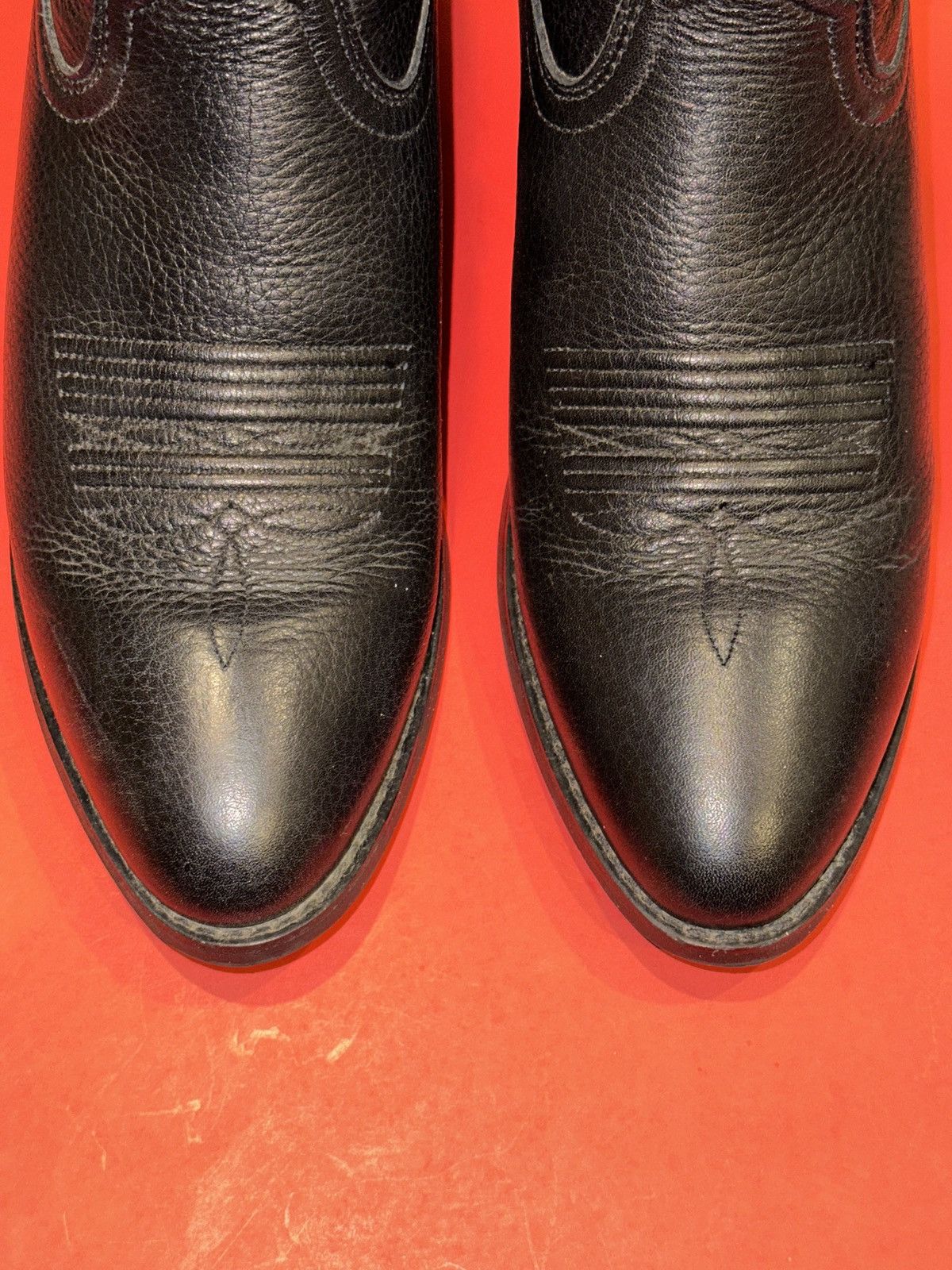 Ariat Ariat Heritage Western Deertan Blk Leather Cowboy Boots 10C Size US 10 / IT 40 - 3 Thumbnail