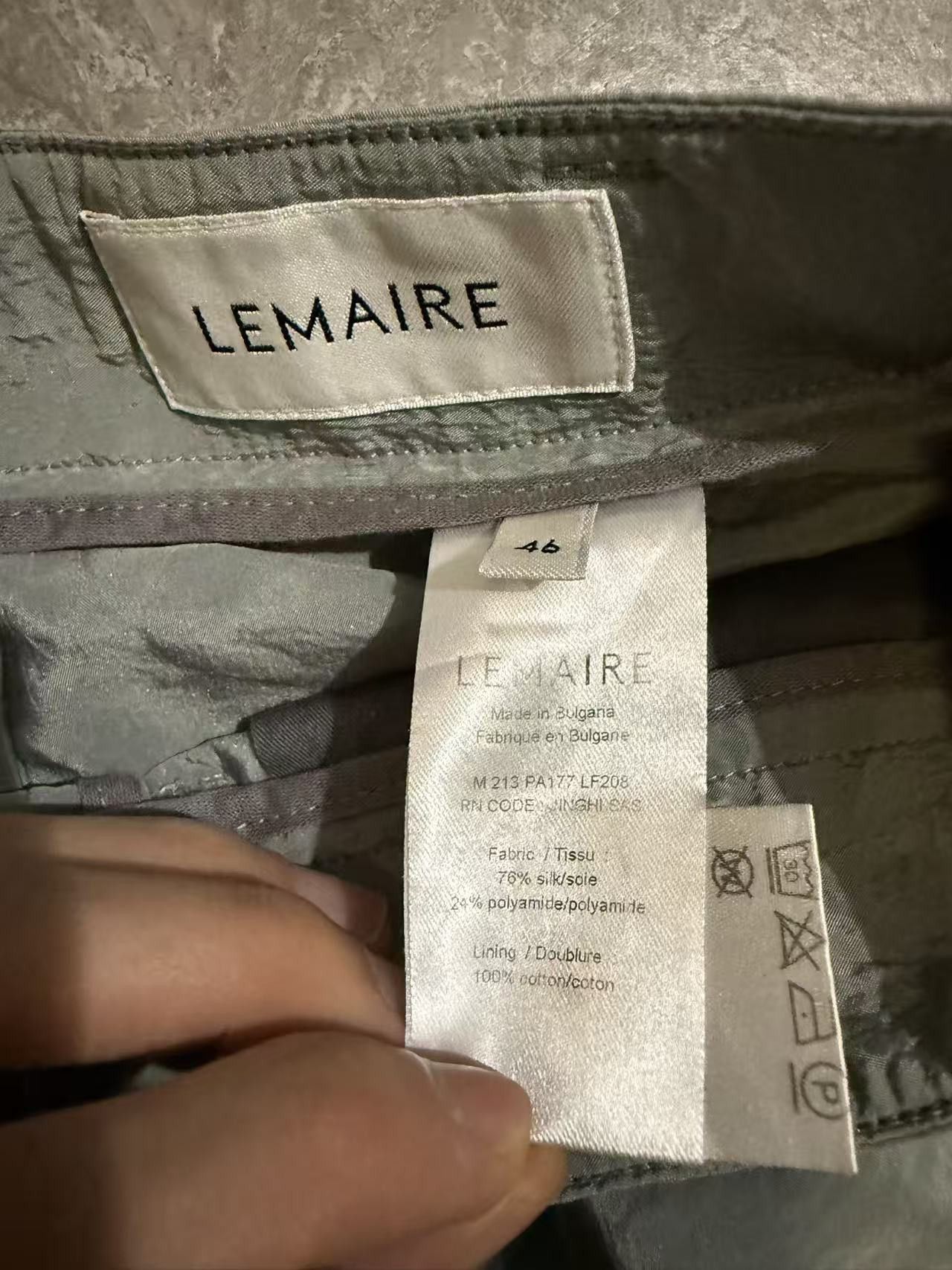 Lemaire silk 2 pleats pants zipper Size US 31 - 2 Thumbnail