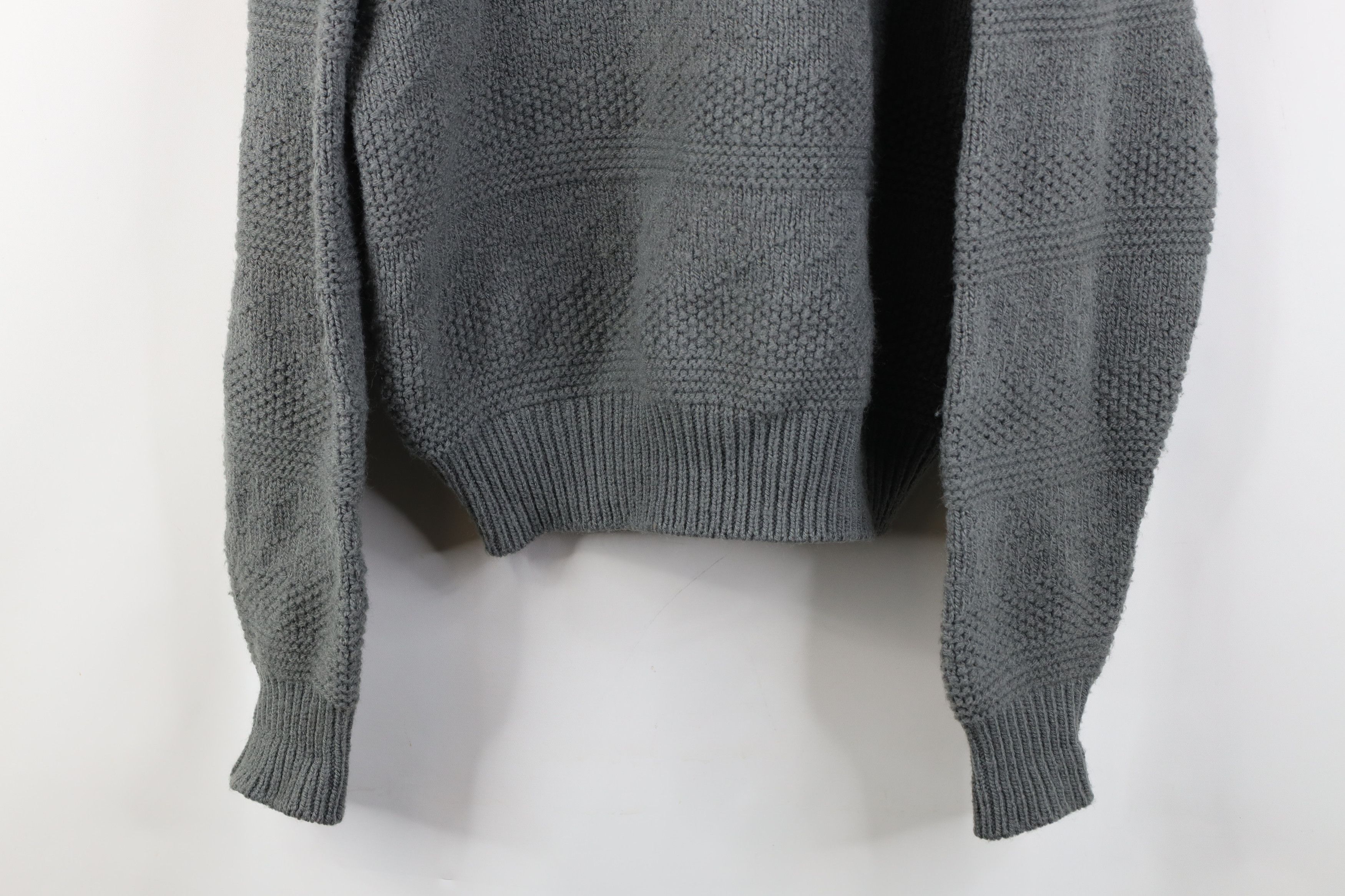 Vintage Vintage 90s Streetwear Ribbed Knit Crewneck Sweater Gray USA Size XL / US 12-14 / IT 48-50 - 3 Thumbnail