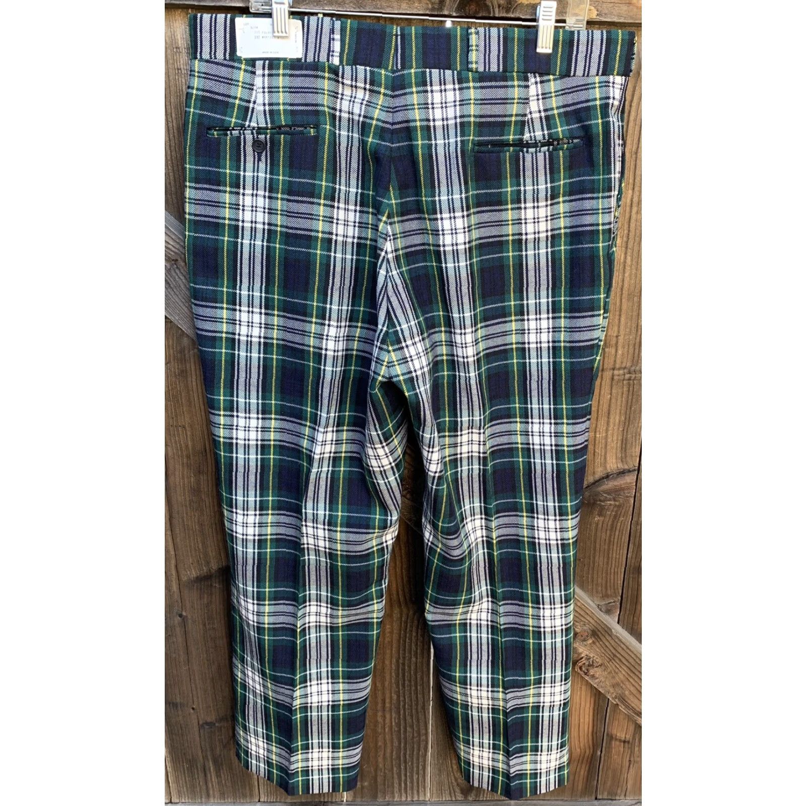Vintage vintage plaid pants polyester worsted wool size 38 made in USA RN 31299 Size US 37 - 3 Thumbnail