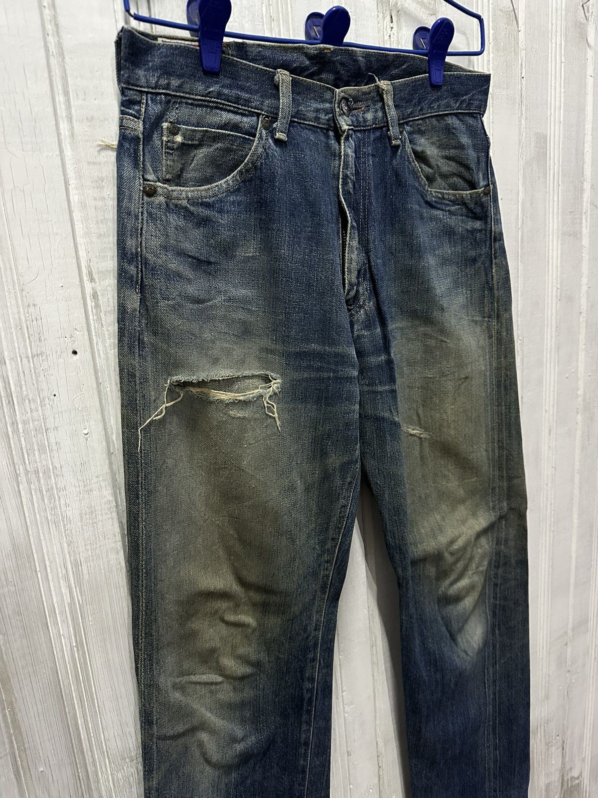 Vintage Vintage BOBSON Jeans Selvedge Mudwash Distressed Denim Pants Size US 30 / EU 46 - 3 Thumbnail