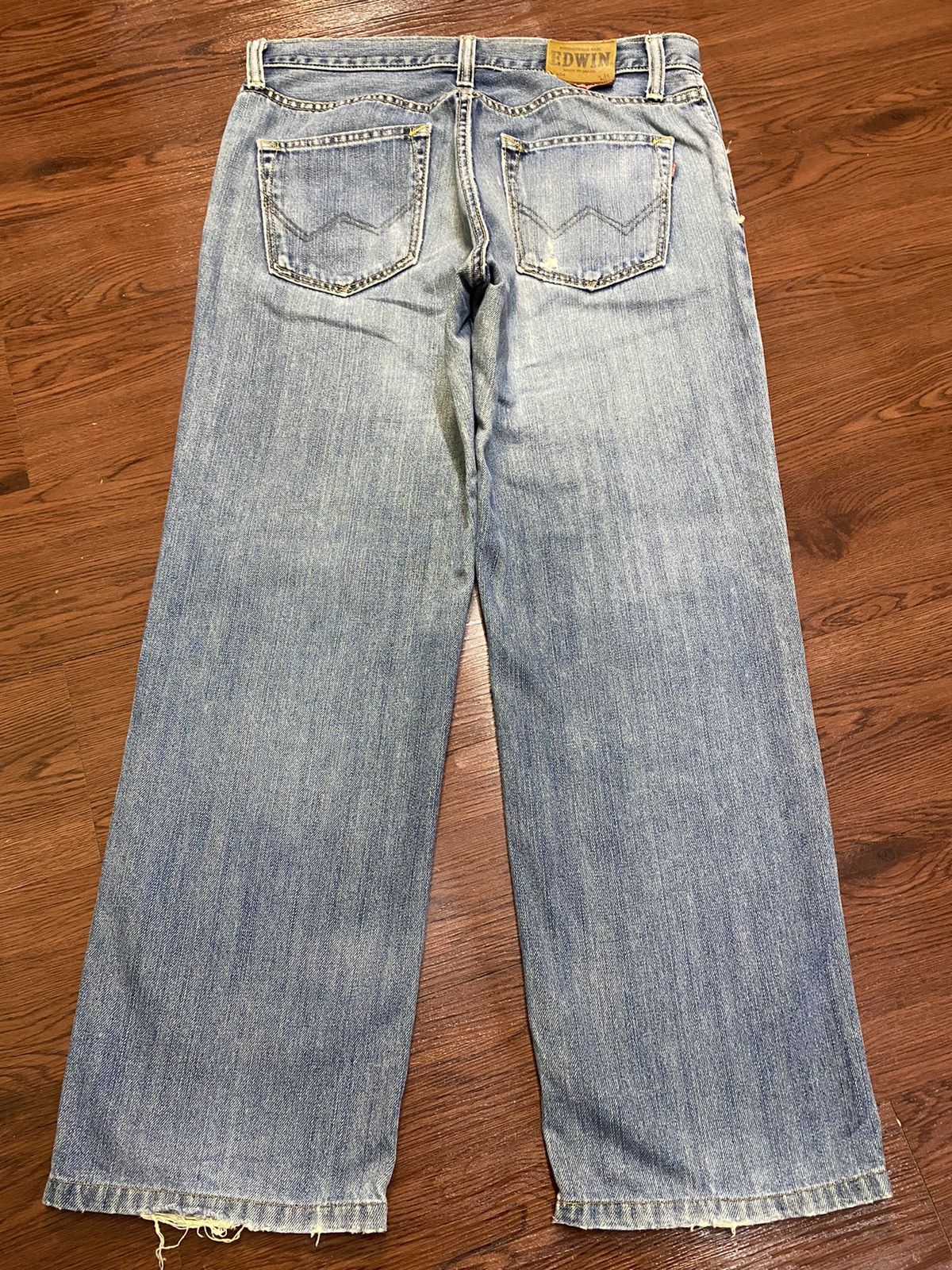 Edwin Vintage Edwin404 Japan Faded Wash Baggy Jeans Size US 34 / EU 50 - 2 Thumbnail