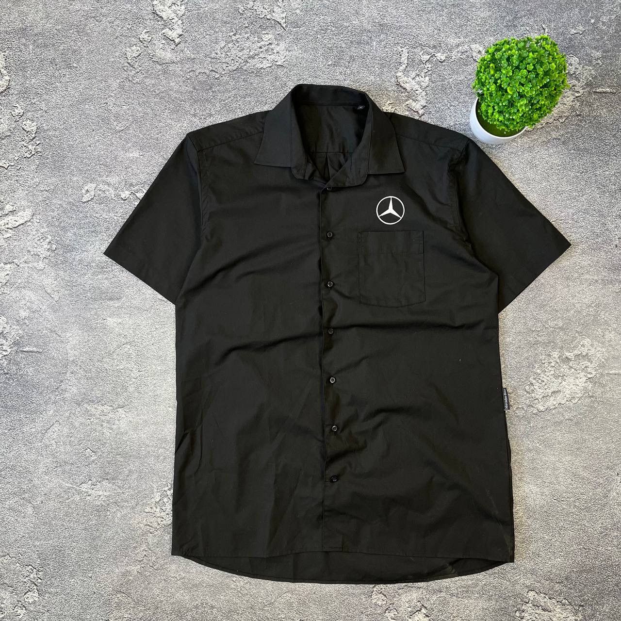 mercedes benz dress shirt Vintage Mercedes Benz Mobil 1 Embroidered Logo Polo Shirt Collectible  Motorsport Casual Mercedes AMG Tee Blue Large