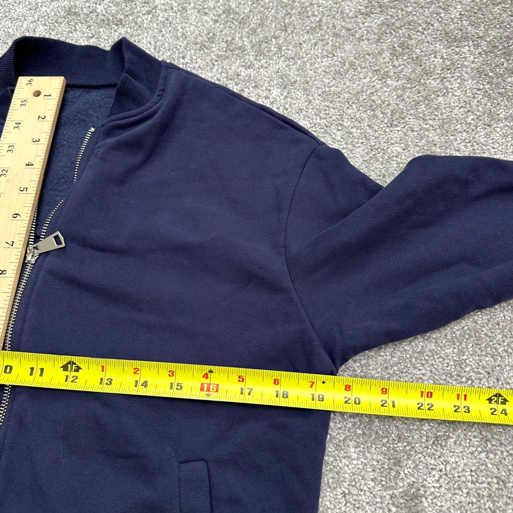 Vintage Pie Pie Buy Full Zip Sweatshirt Womens Small Navy Blue 100% Cotton Casual All Seasons Zip Winter Spring Fall Crew Neck Mens Womens Size S / US 4 / IT 40 - 7 Thumbnail