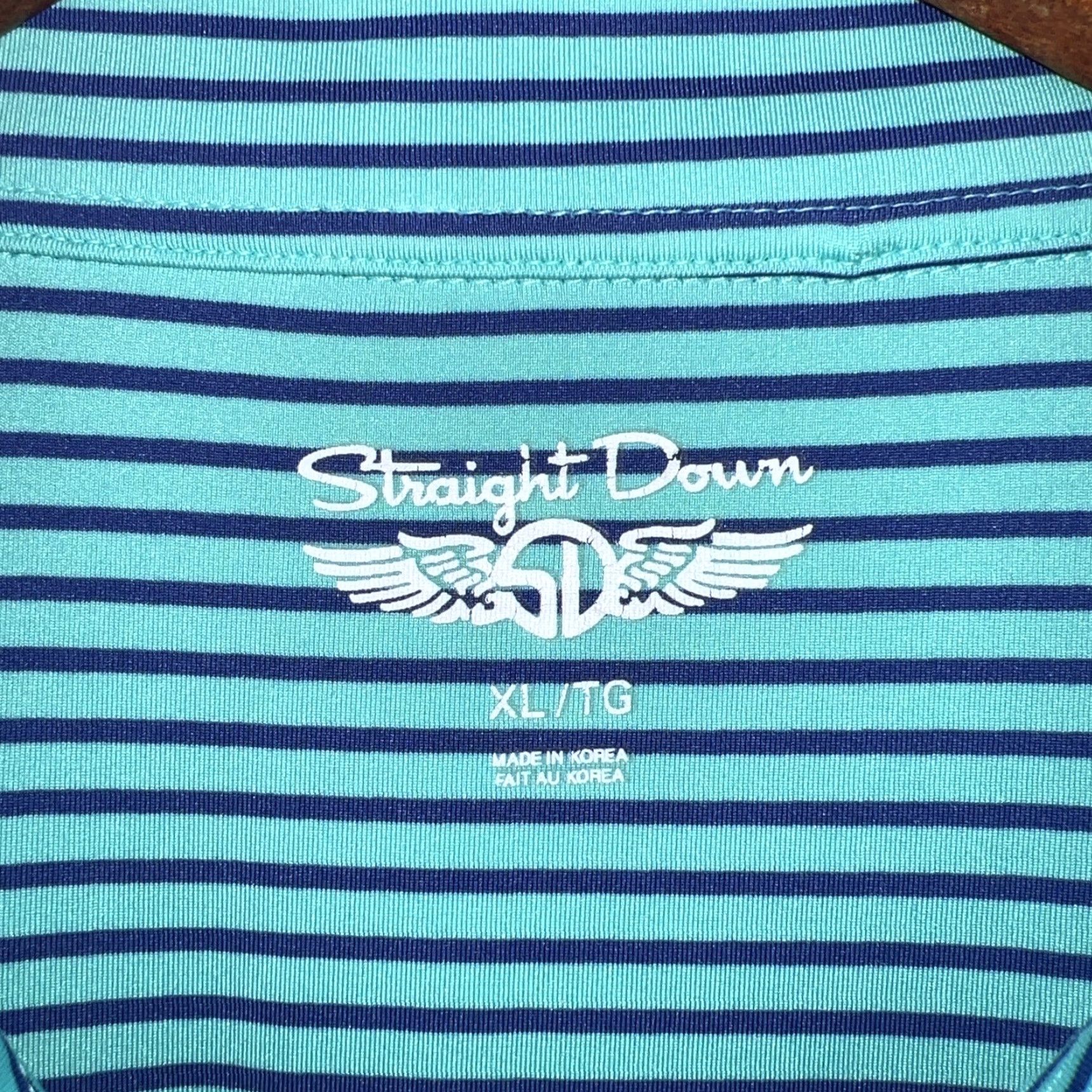 Vintage Straight Down Polo Shirt Mens XL Blue Striped Shirt Size US XL / EU 56 / 4 - 3 Thumbnail