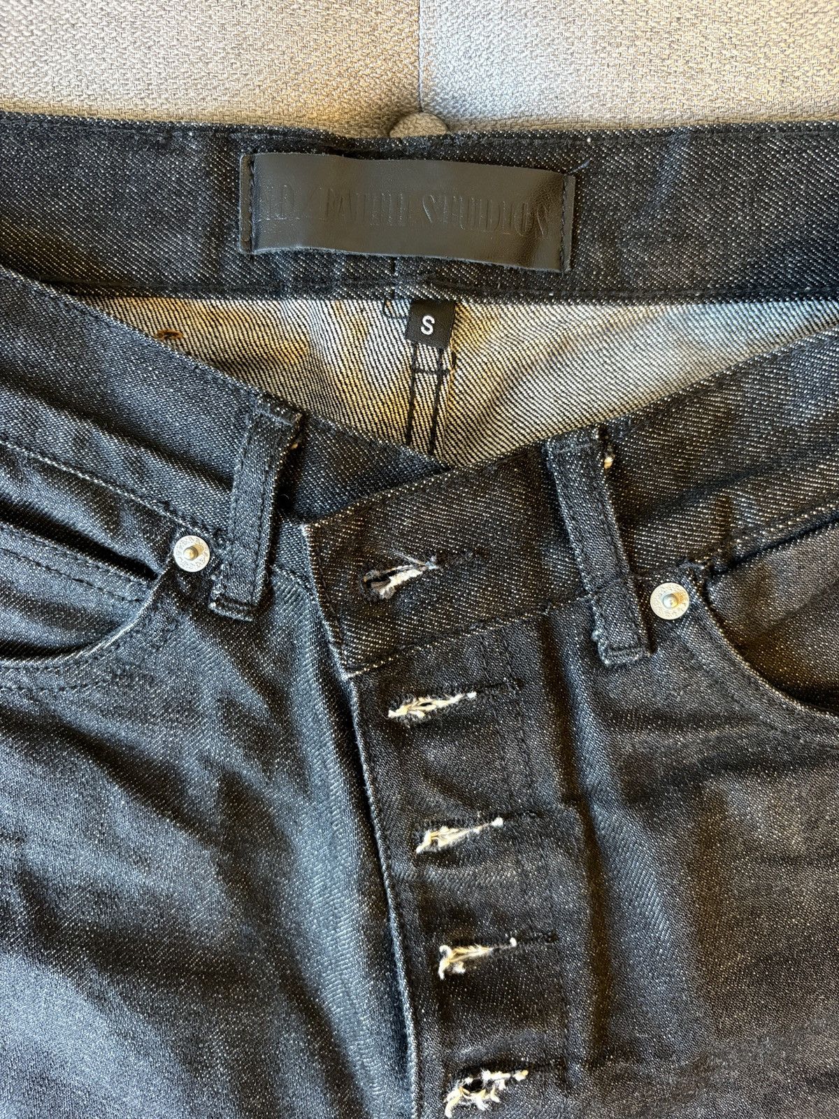 No Faith Studios No Faith Studios Japanese Loose Denim Black Size US 30 / EU 46 - 4 Thumbnail