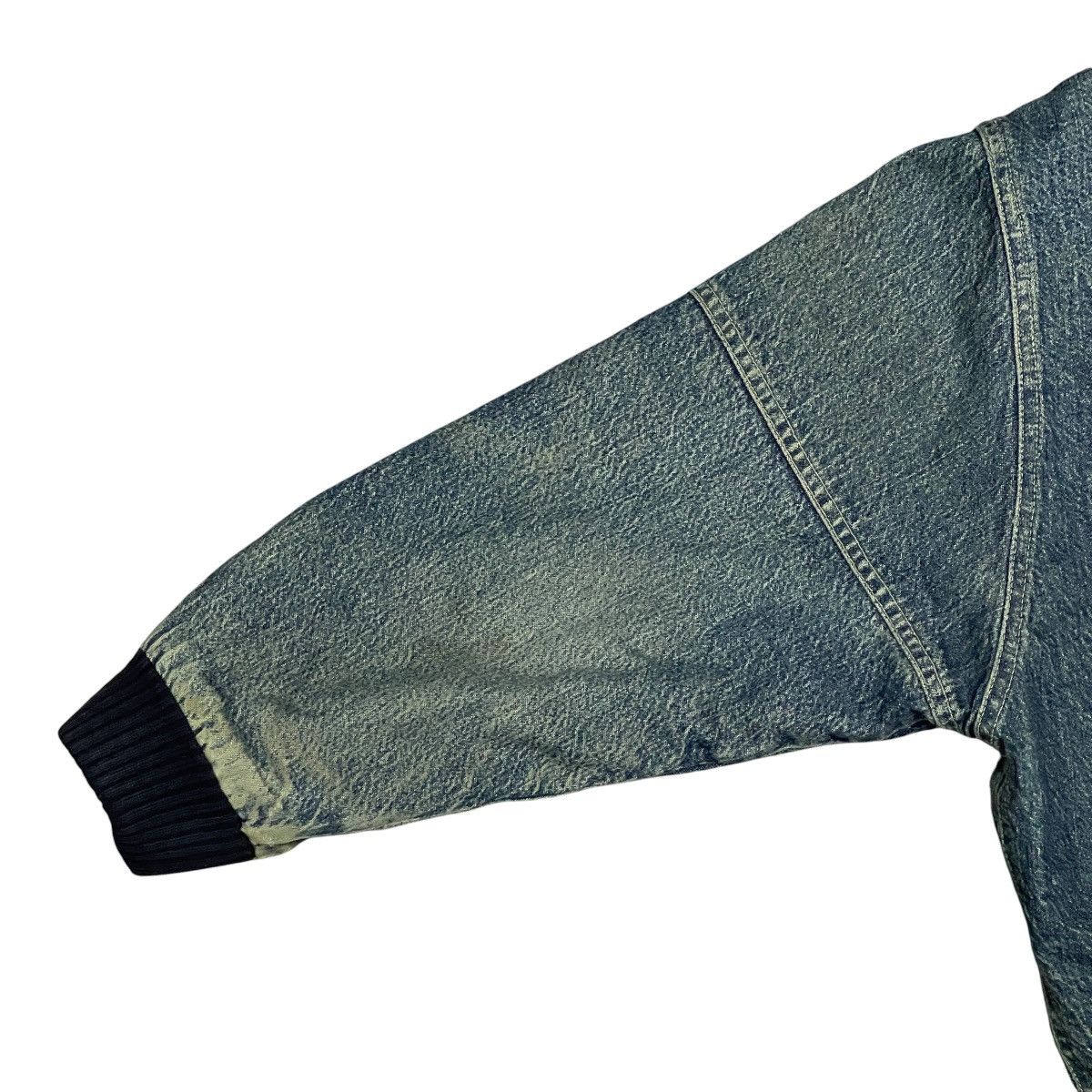 Big John Vintage 90s Big John Utility Denim Bomber Jacket Boxy Fit Size US L / EU 52-54 / 3 - 16 Thumbnail