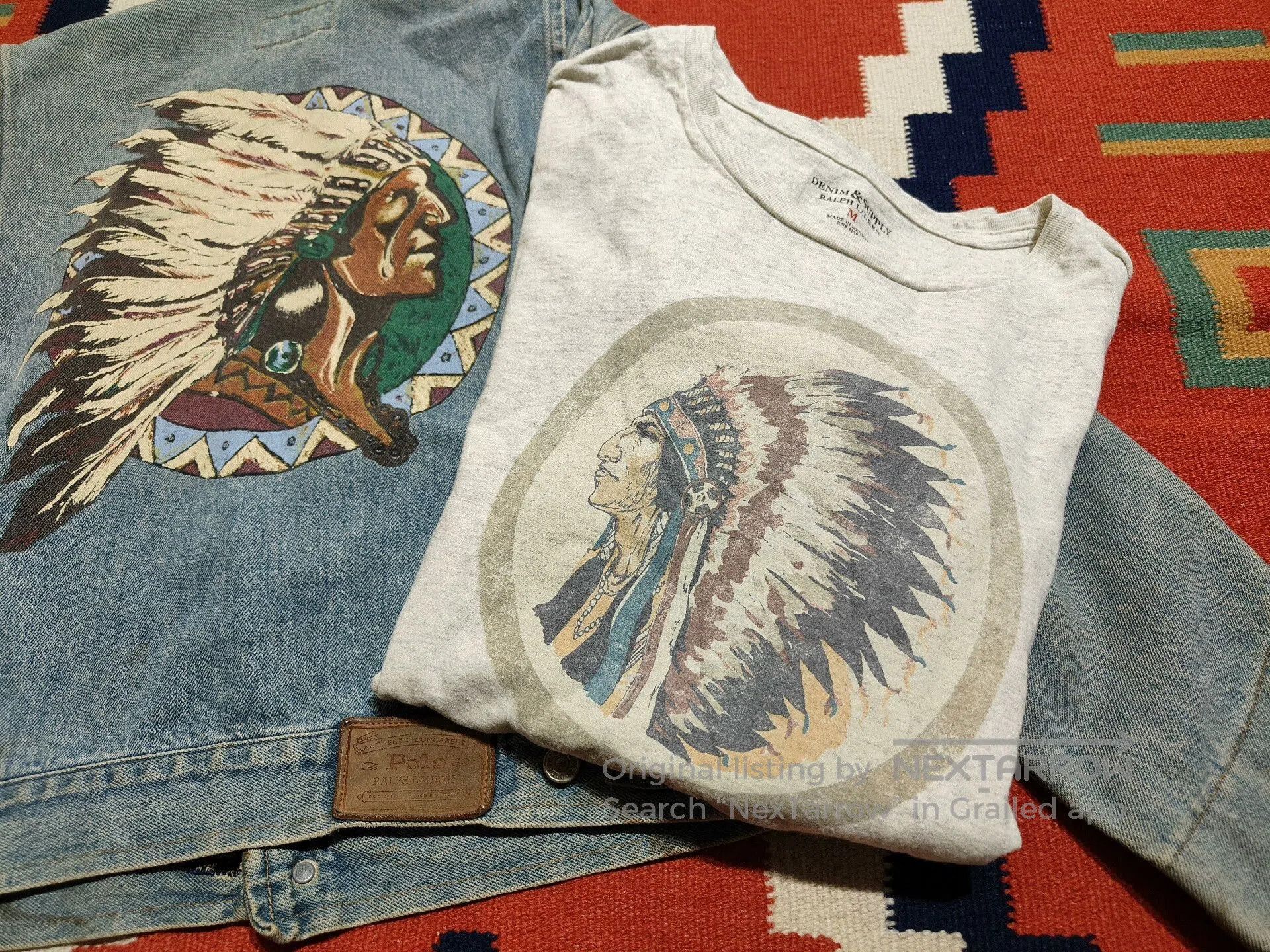 RRL Ralph Lauren Rare RRL Indian Chief T-Shirt. Size US M / EU 48-50 / 2 - 2 Thumbnail