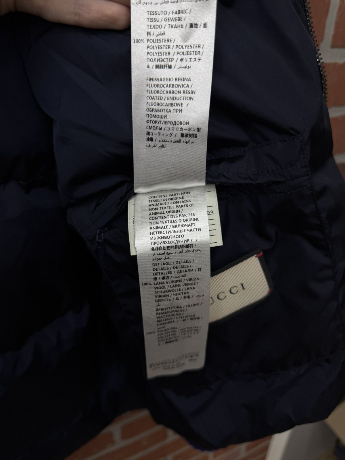 Gucci Gucci Men’s Color Block Puffer Jacket Size (52) Navy Blue Size US L / EU 52-54 / 3 - 19 Thumbnail