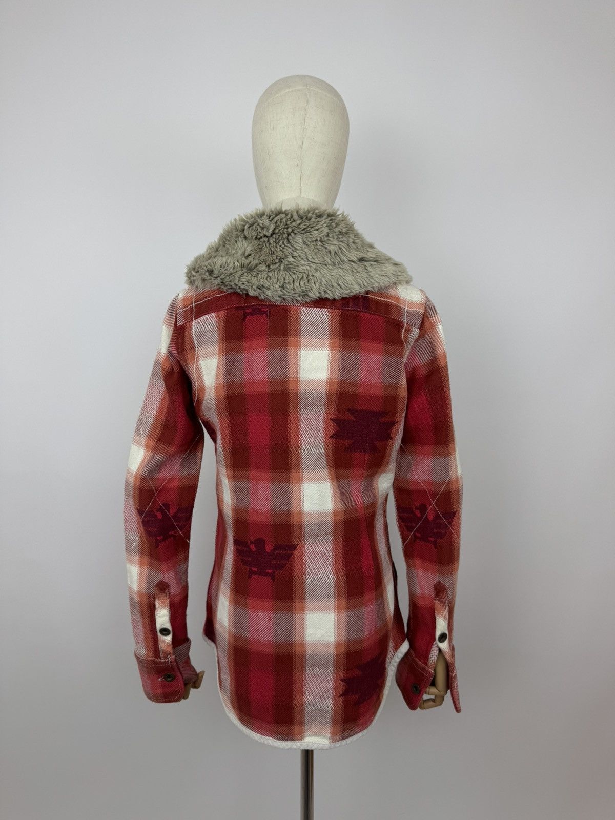 Superdry Superdry Aztec Shirt With Fur Trim Womens Overshirt Size M Size M / US 6-8 / IT 42-44 - 4 Thumbnail