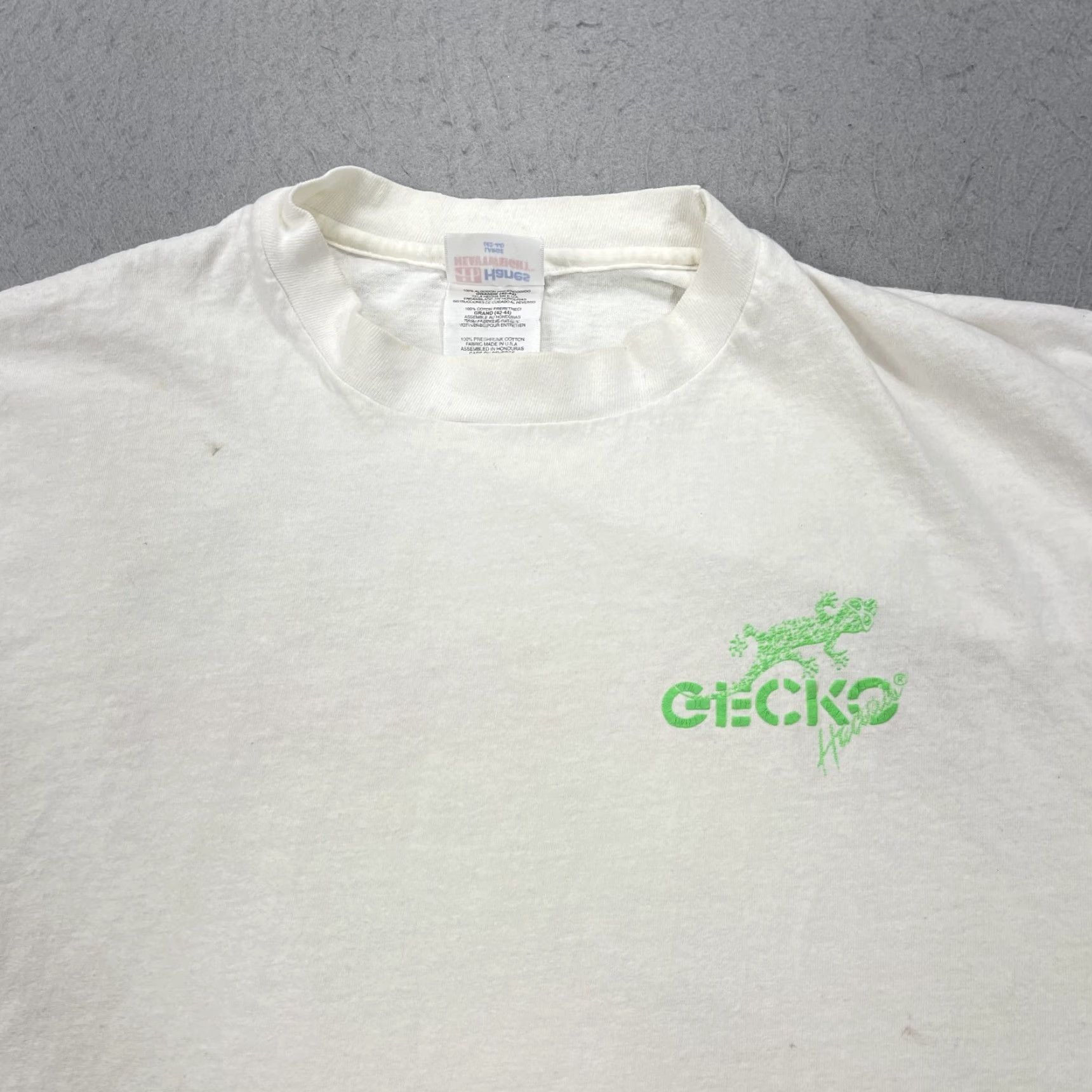 Hanes VINTAGE Nike Shirt Mens Large White Hanes Single Stitch Surf Beach 90s Size US L / EU 52-54 / 3 - 3 Thumbnail
