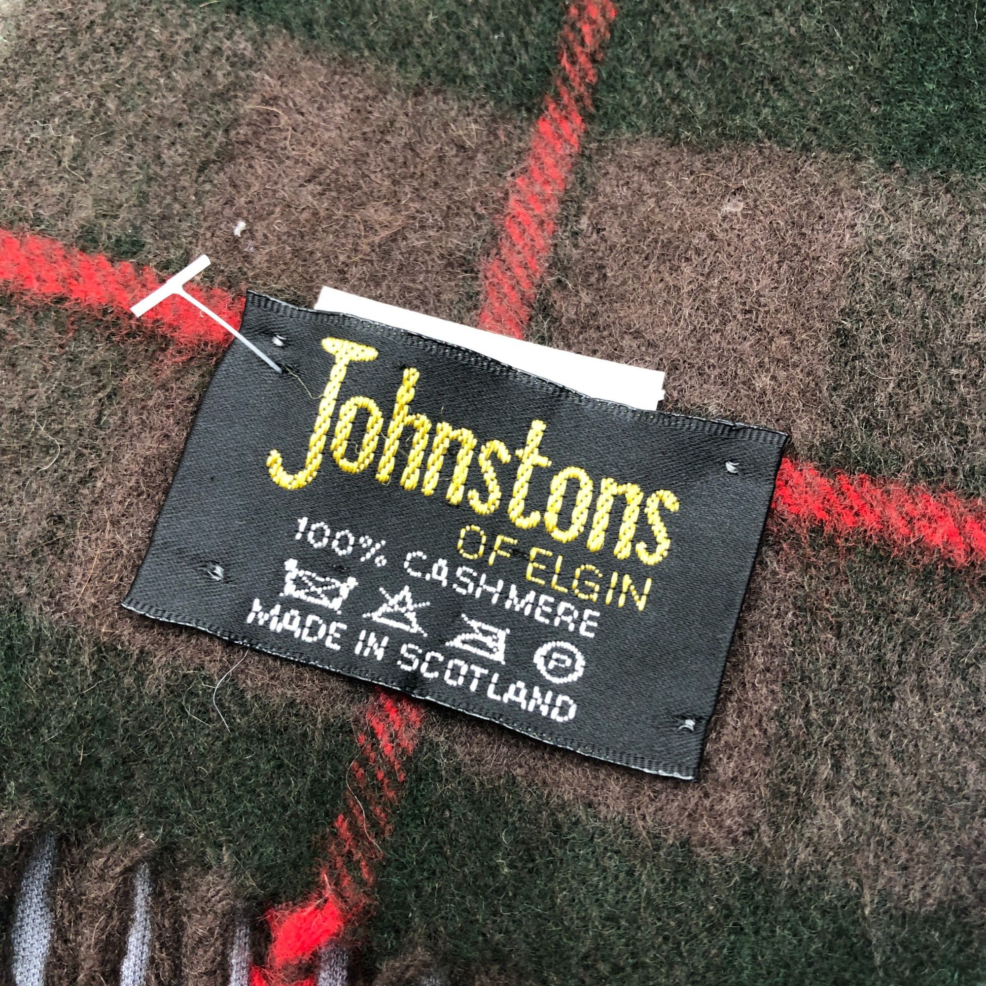 Johnstons Of Elgin Vintage Johnstons Scarf Muffler Wool Plaid Winter Scarves Size ONE SIZE - 4 Thumbnail
