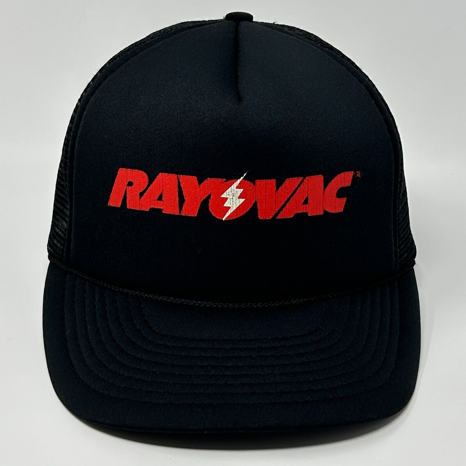 Vintage Vintage 90s Rayovac Batteries Trucker Hat Baseball Cap Black Size ONE SIZE - 1 Thumbnail