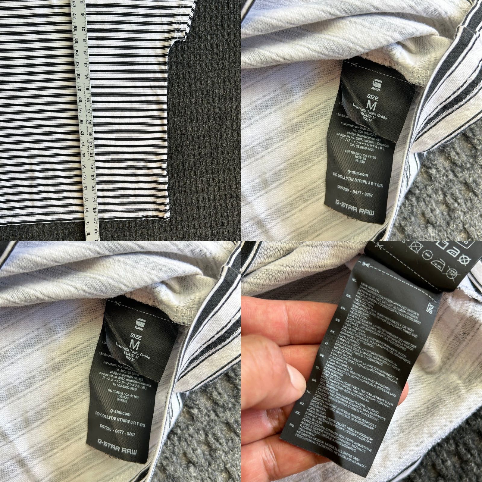 G-Star VINTAGE G-Star Raw Mens Shirt Striped M Black White RC Collyde Stripe 3 R Shirt Mens M Black White Striped RC Collyde 3 R Size US M / EU 48-50 / 2 - 8 Thumbnail