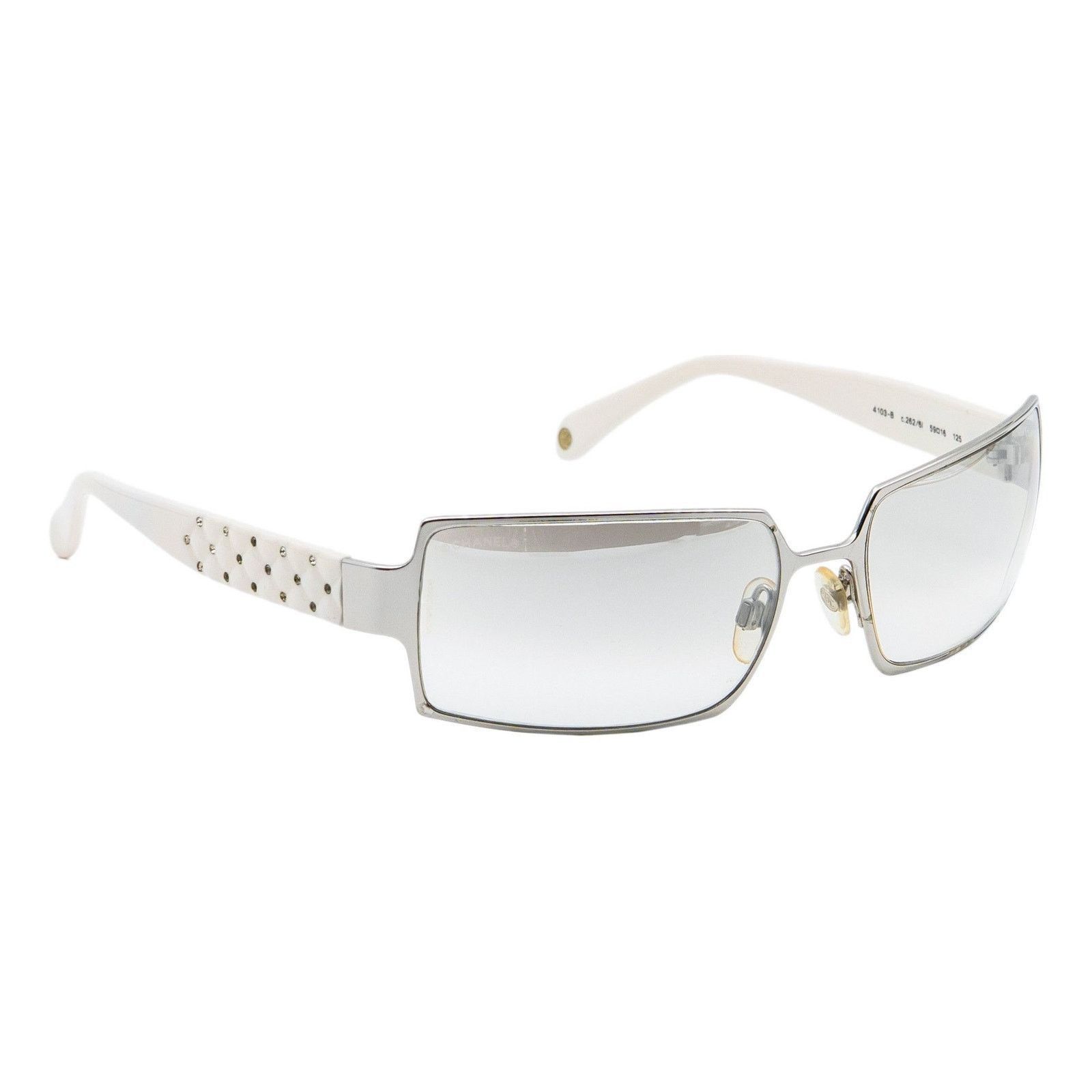Chanel Vintage Chanel CC Swarovski Silver Logo Gradient 