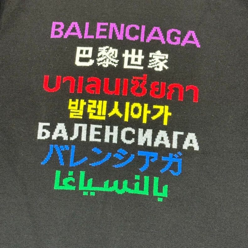 Balenciaga Balenciaga Seven-country language logo black long-sleeved Size US M / EU 48-50 / 2 - 5 Thumbnail