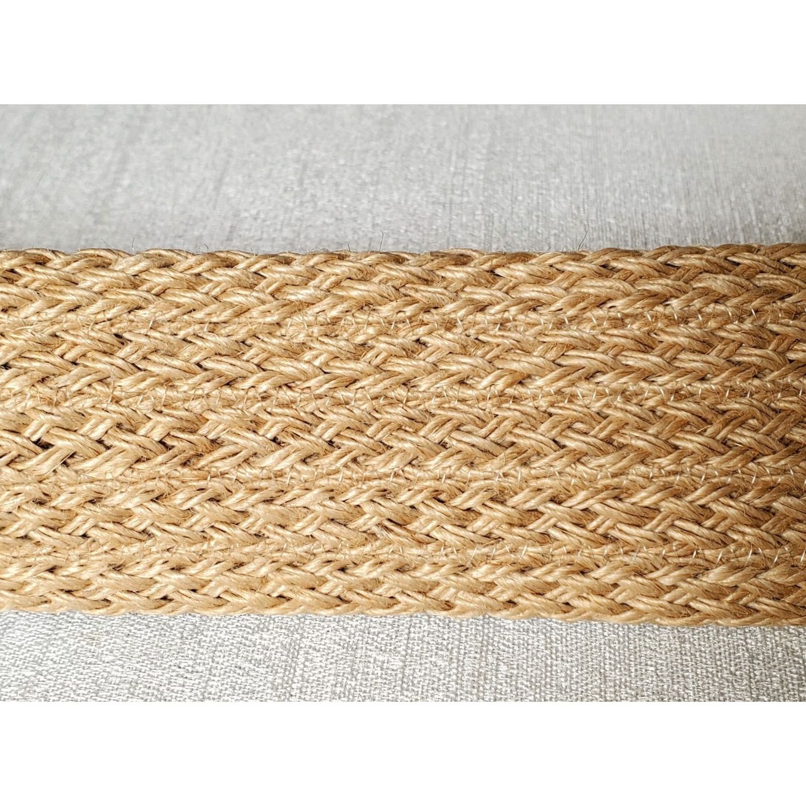 Vintage VINTAGE Boho Hippie Raffia Weave Stone Inlay Silver Metal Buckle Belt 38" Made India Size ONE SIZE - 5 Thumbnail