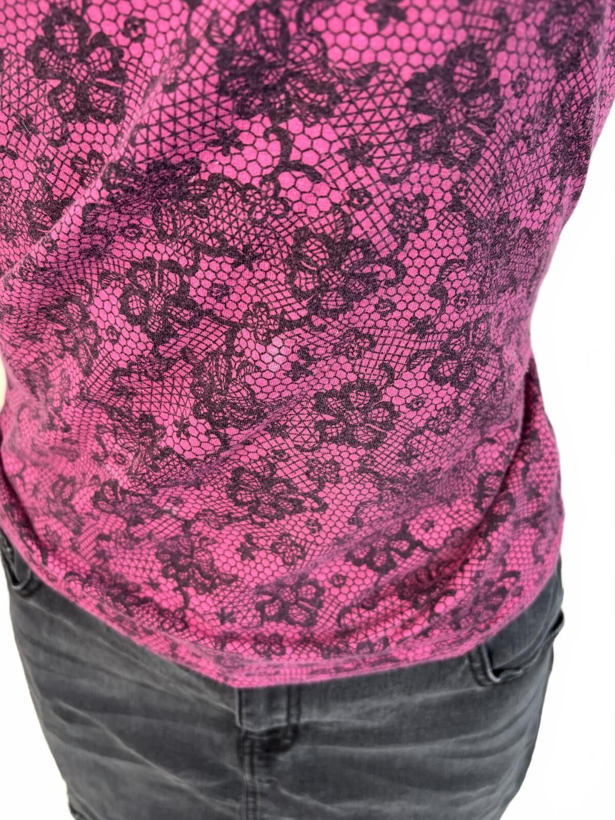 Other Pink Floral Lace Patterned Cami Top Y2K. Size Medium. Size M / US 6-8 / IT 42-44 - 3 Thumbnail