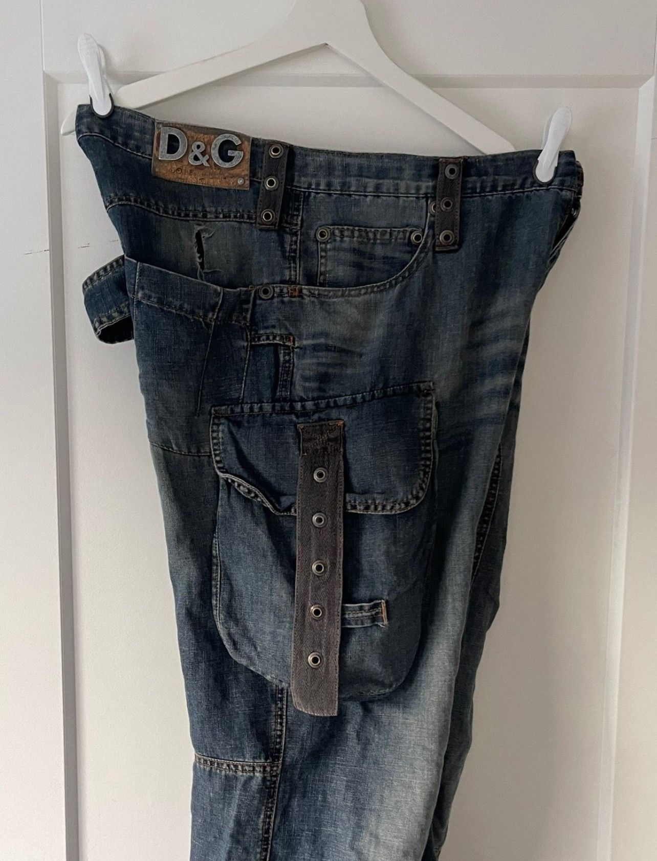 Dolce & Gabbana AW 2003 bondage cargo eyelet jeans | Grailed