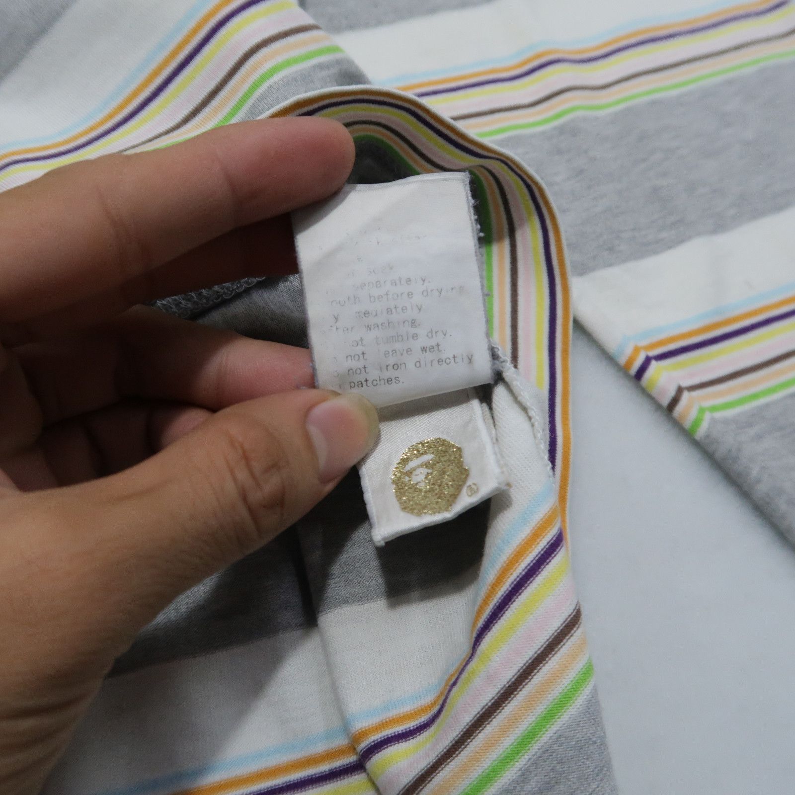 Bape 2008 OG Bape Psychedelic Prisoner Stripe Long Sleeve Size US M / EU 48-50 / 2 - 14 Thumbnail