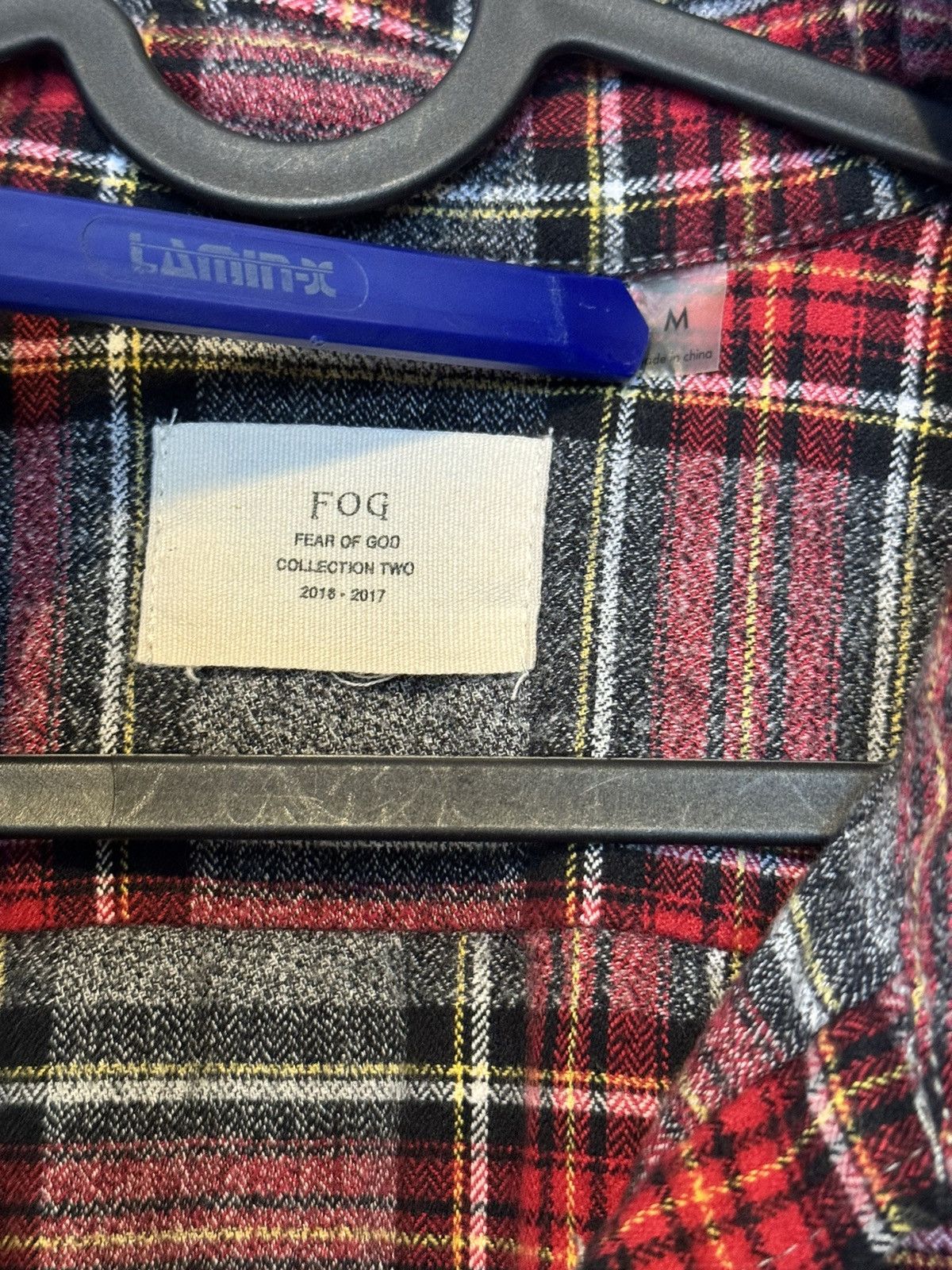 Fear of God 🔥FOG Fear of God Collection Two Flannel Grey SZ Med 16-17’ Size US M / EU 48-50 / 2 - 3 Thumbnail