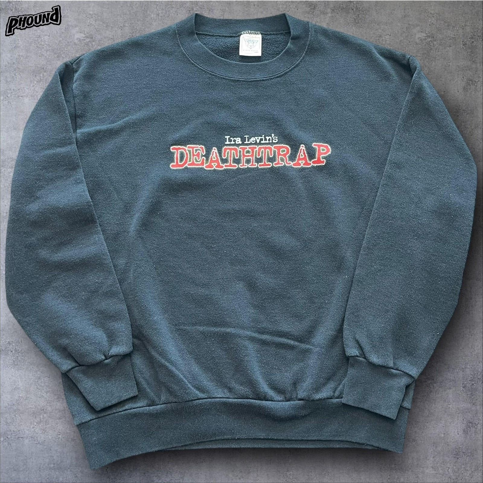 Delta Vtg Deathtrap Sweatshirt L Black Crewneck USA Ira Levin 90s Size US L / EU 52-54 / 3 - 1 Thumbnail
