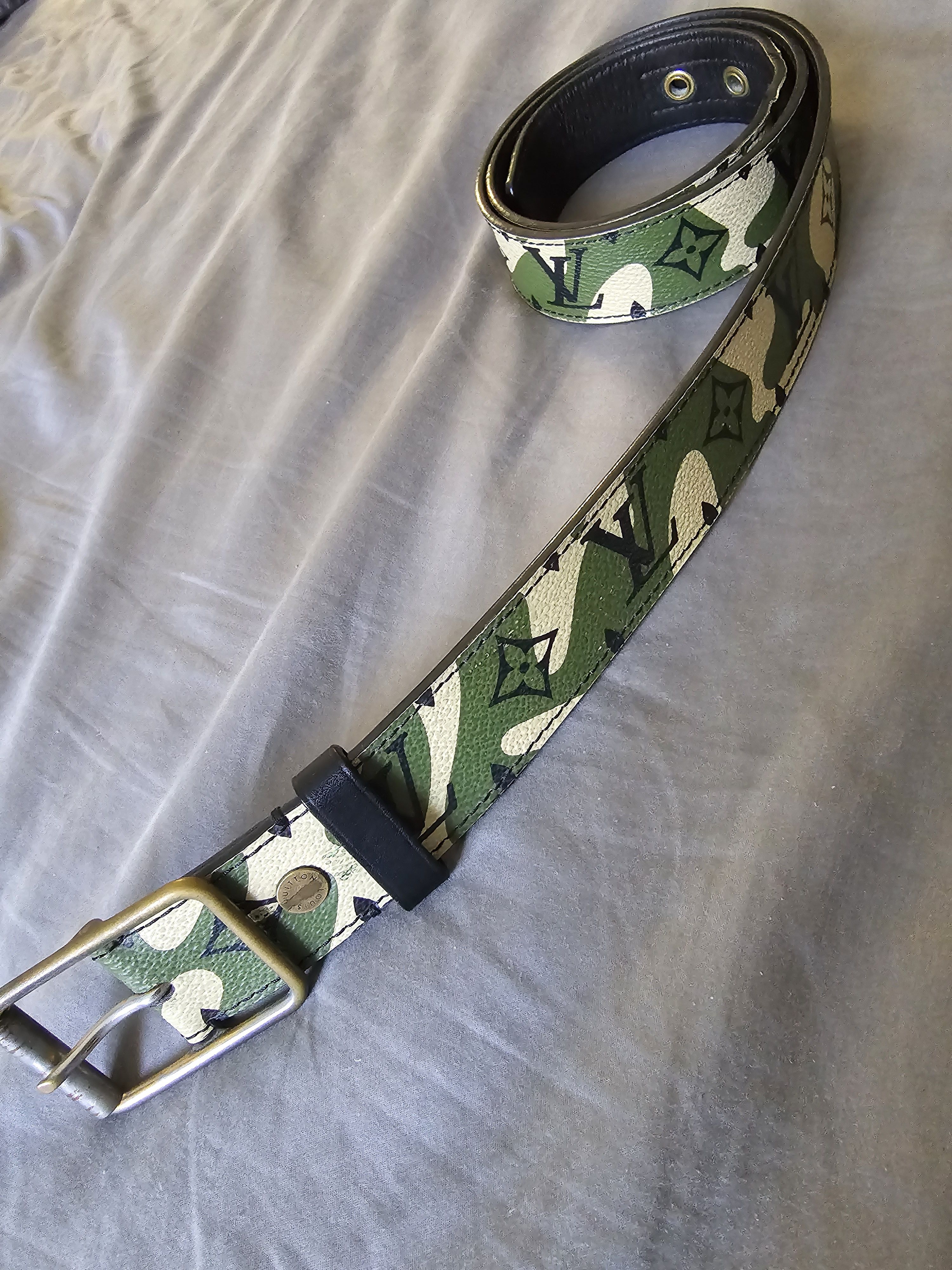 Louis Vuitton × Takashi Murakami Louis Vuitton Takashi Murakami Camouflage belt 100 Size 36 - 5 Thumbnail