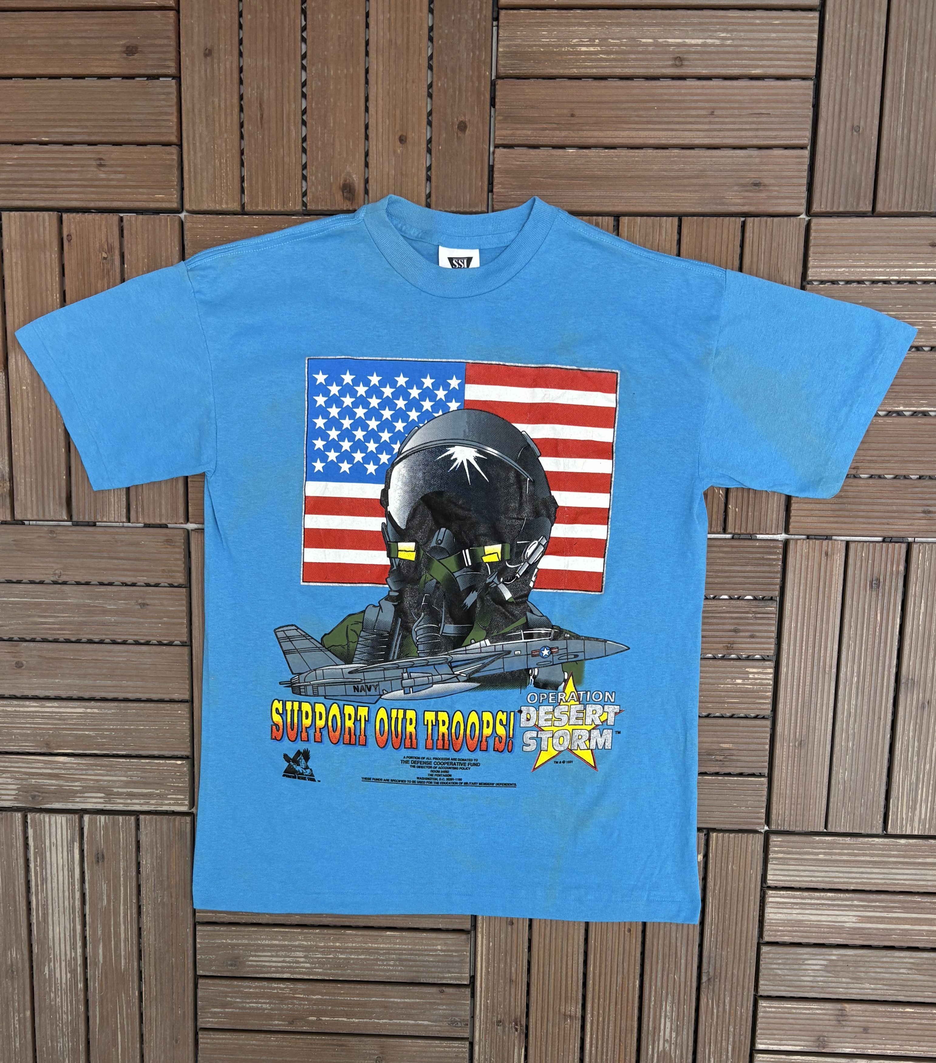 Vintage Operation Desert Storm Support Our Troops Vintage Tee Size US L / EU 52-54 / 3 - 1 Thumbnail