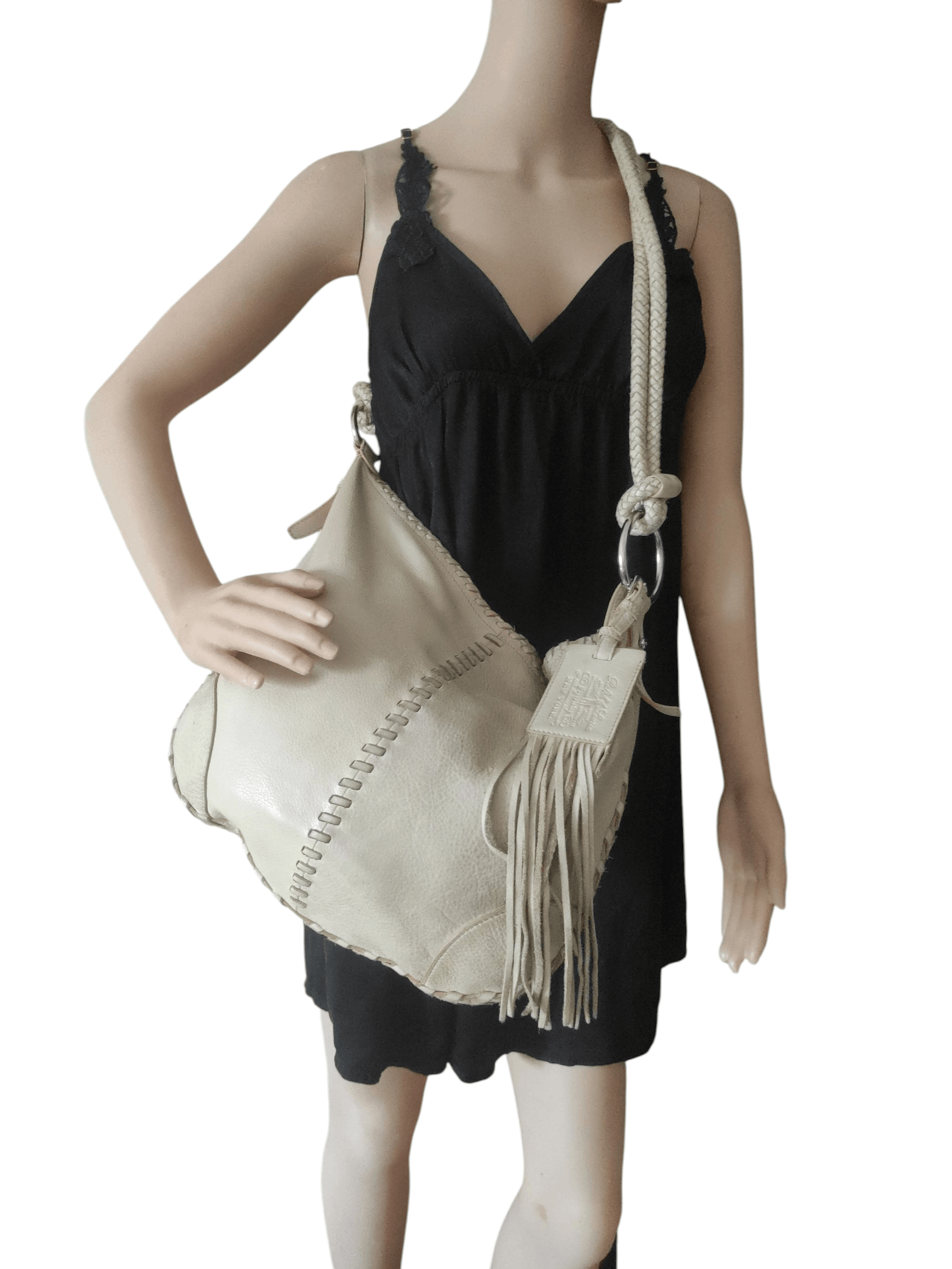Polo Ralph Lauren Polo Ralph Lauren Large Fringe Hobo Leather Shoulder Bag Size ONE SIZE - 4 Thumbnail