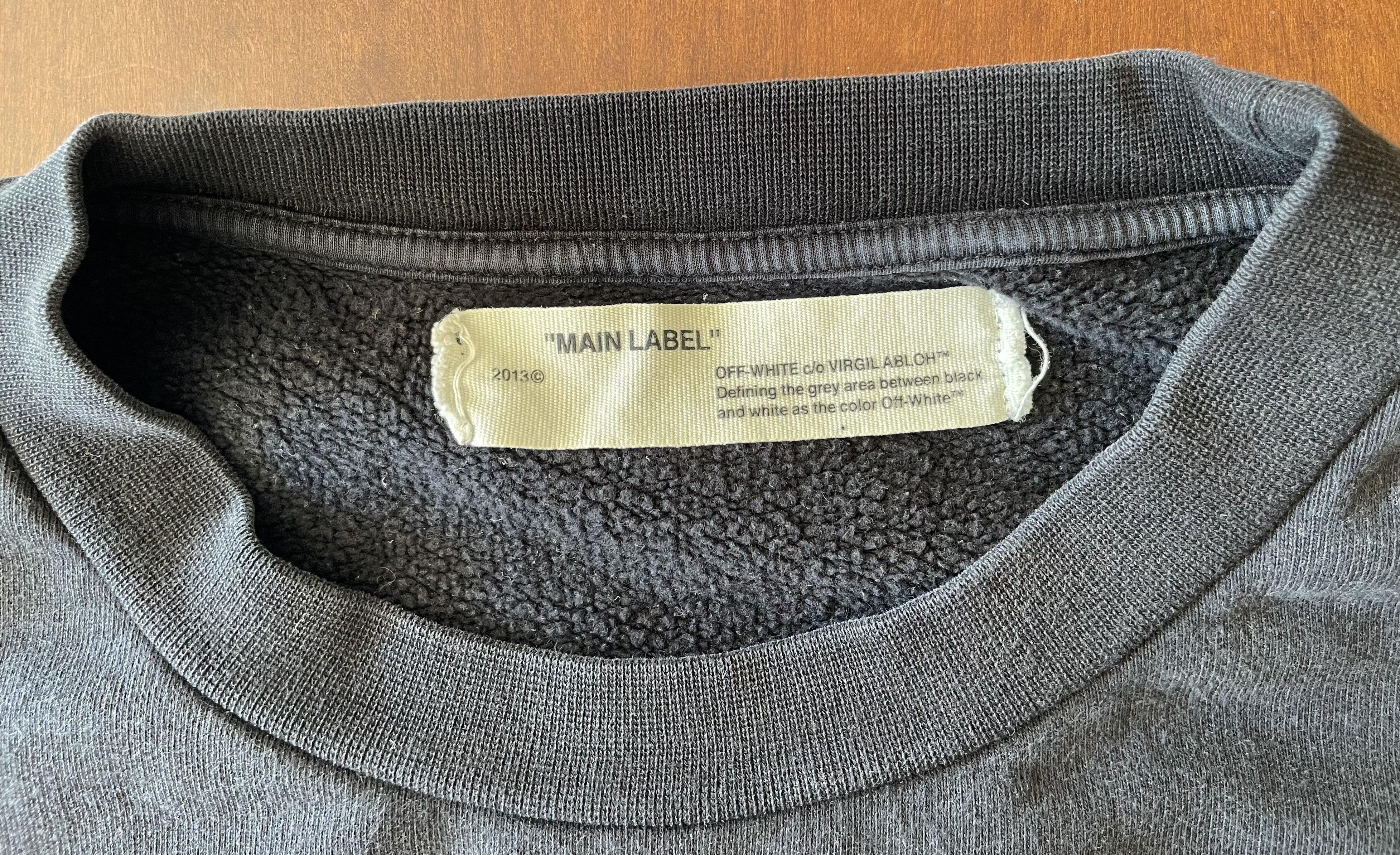 Off-White Off-White Diagonals Silver Chirico Crew Sweat Size US M / EU 48-50 / 2 - 4 Thumbnail