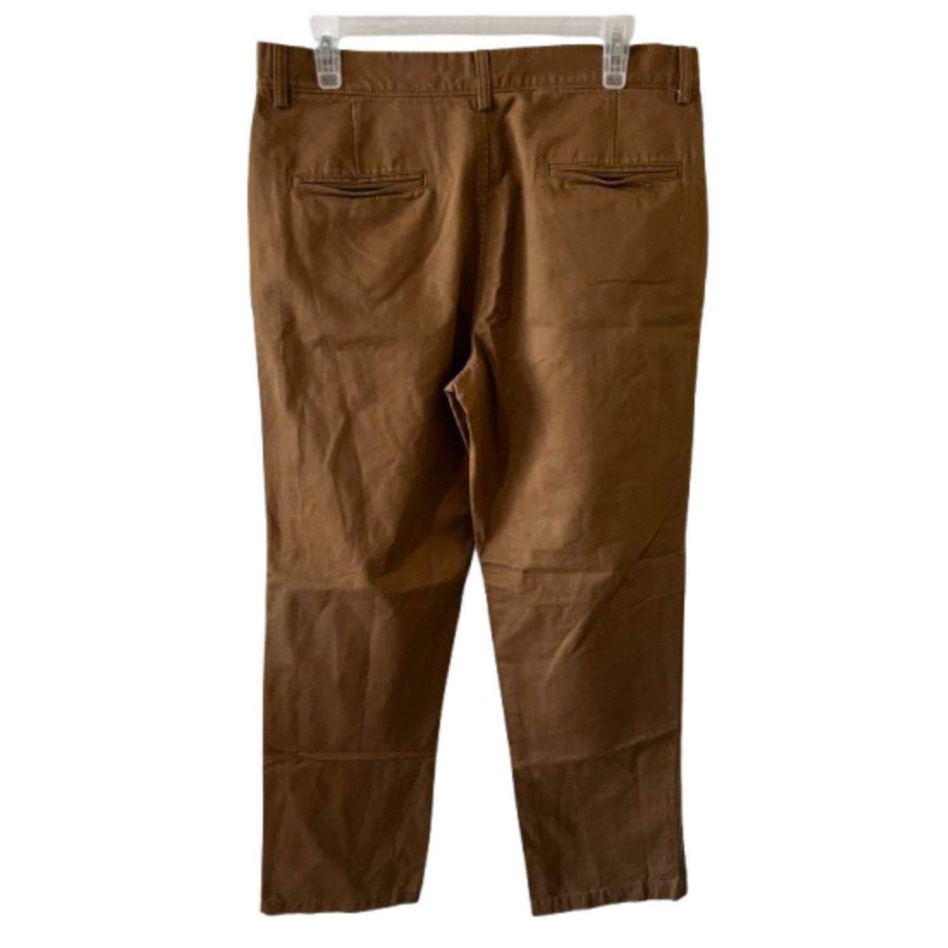 Haggar H26 Chino Pants Slacks Men's 32x34 Tan Flat Front Pockets Size US 32 / EU 48 - 2 Thumbnail