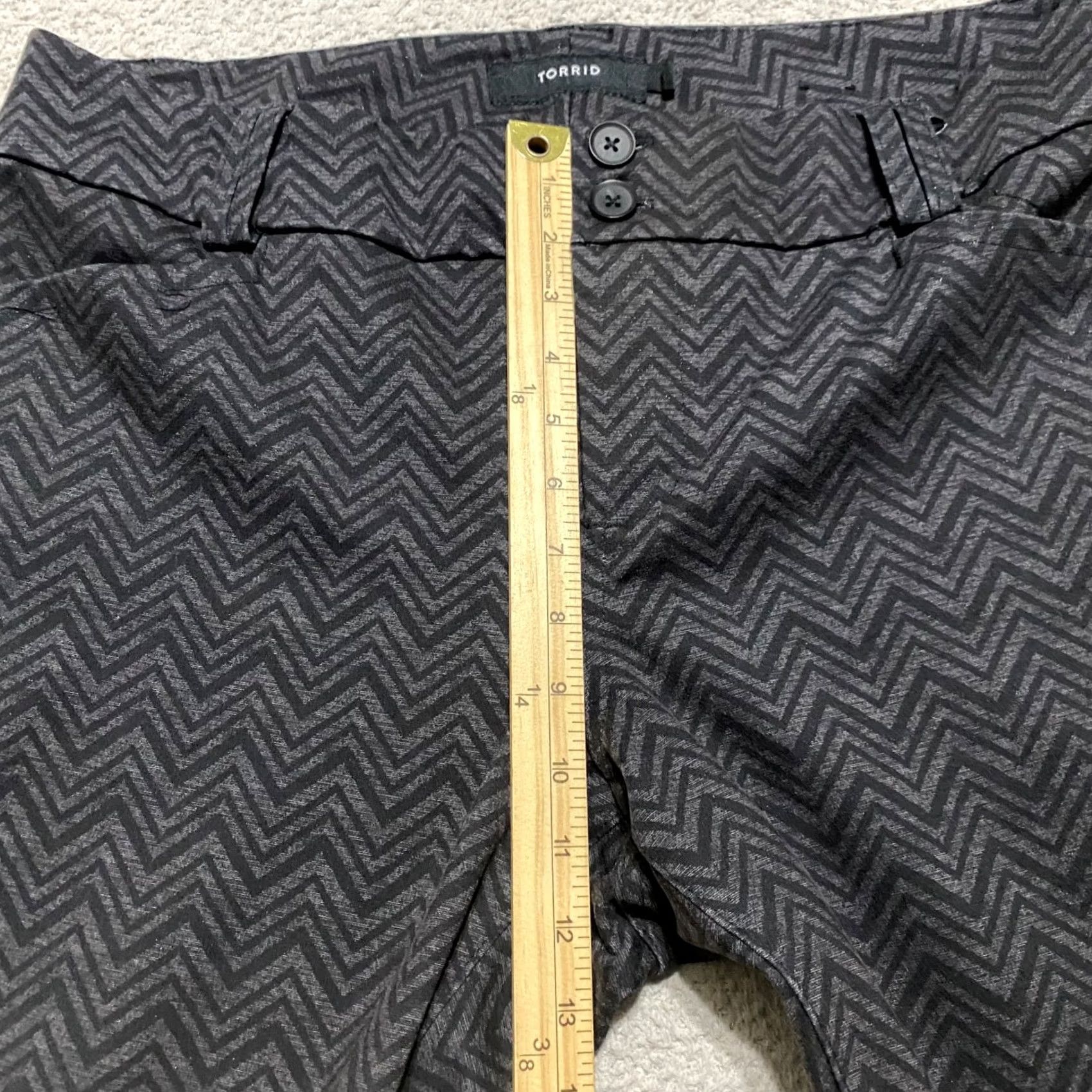 Torrid Torrid Womens Pants Gray Striped Ankle Trouser Business Casual Size 18 Plus Size 40" / US 18 - 6 Thumbnail
