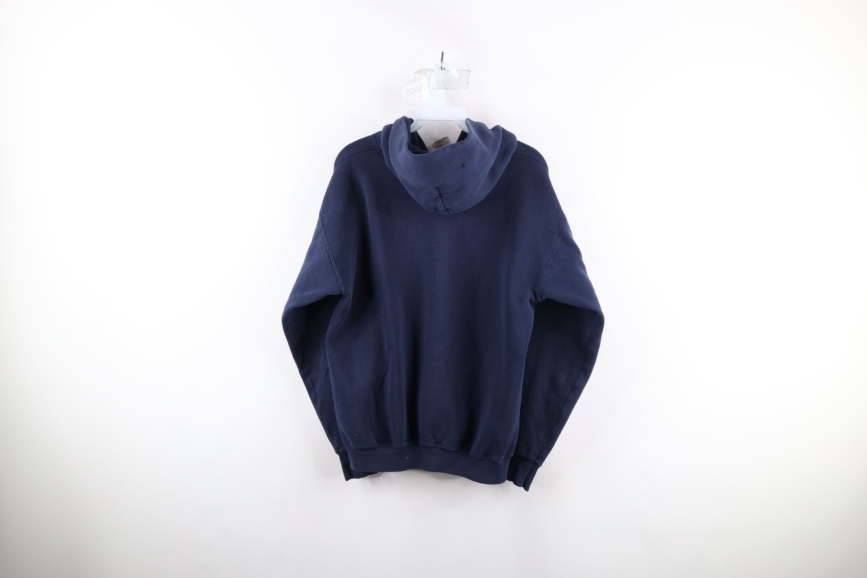 Vintage Vintage 90s Streetwear Blank Full Zip Hoodie Sweatshirt Blue Size US M / EU 48-50 / 2 - 12 Thumbnail