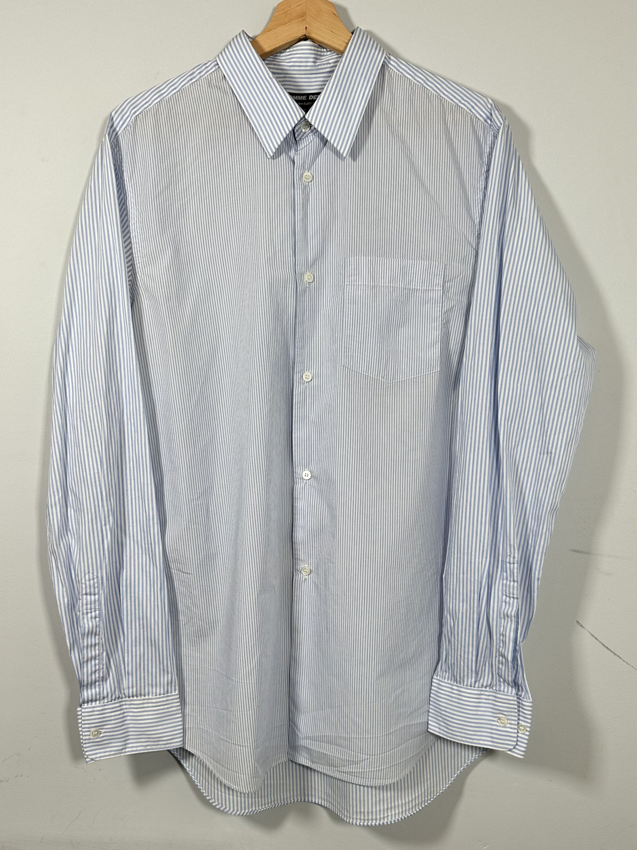 Comme des Garcons Homme Deux Light Blue Stripe Comme Des Garçons Homme Deux Shirt Size US L / EU 52-54 / 3 - 2 Thumbnail