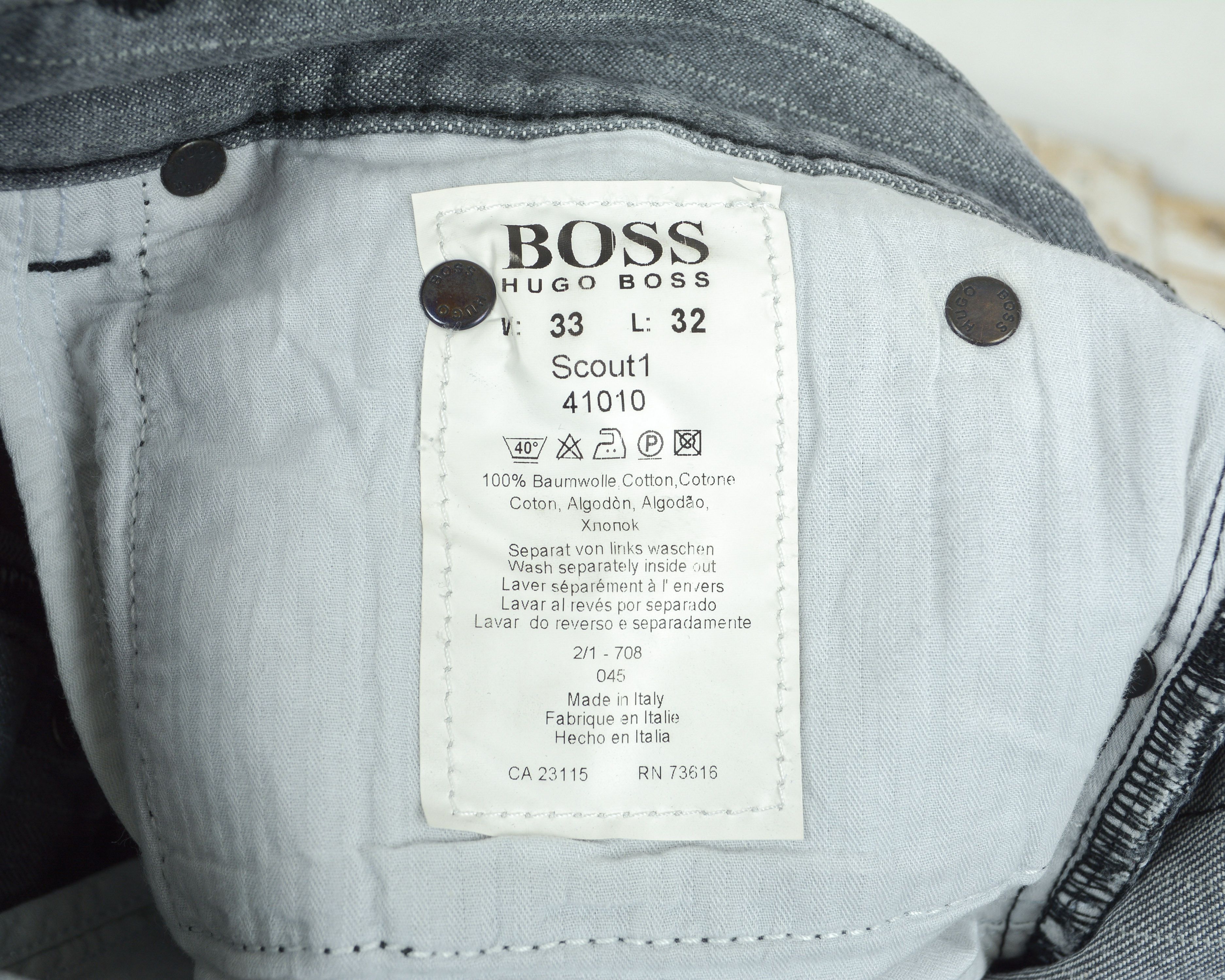 Hugo 'Scout 1' W33 L28 Straight Jeans Denim Pants Pinstriped Size US 33 - 7 Thumbnail