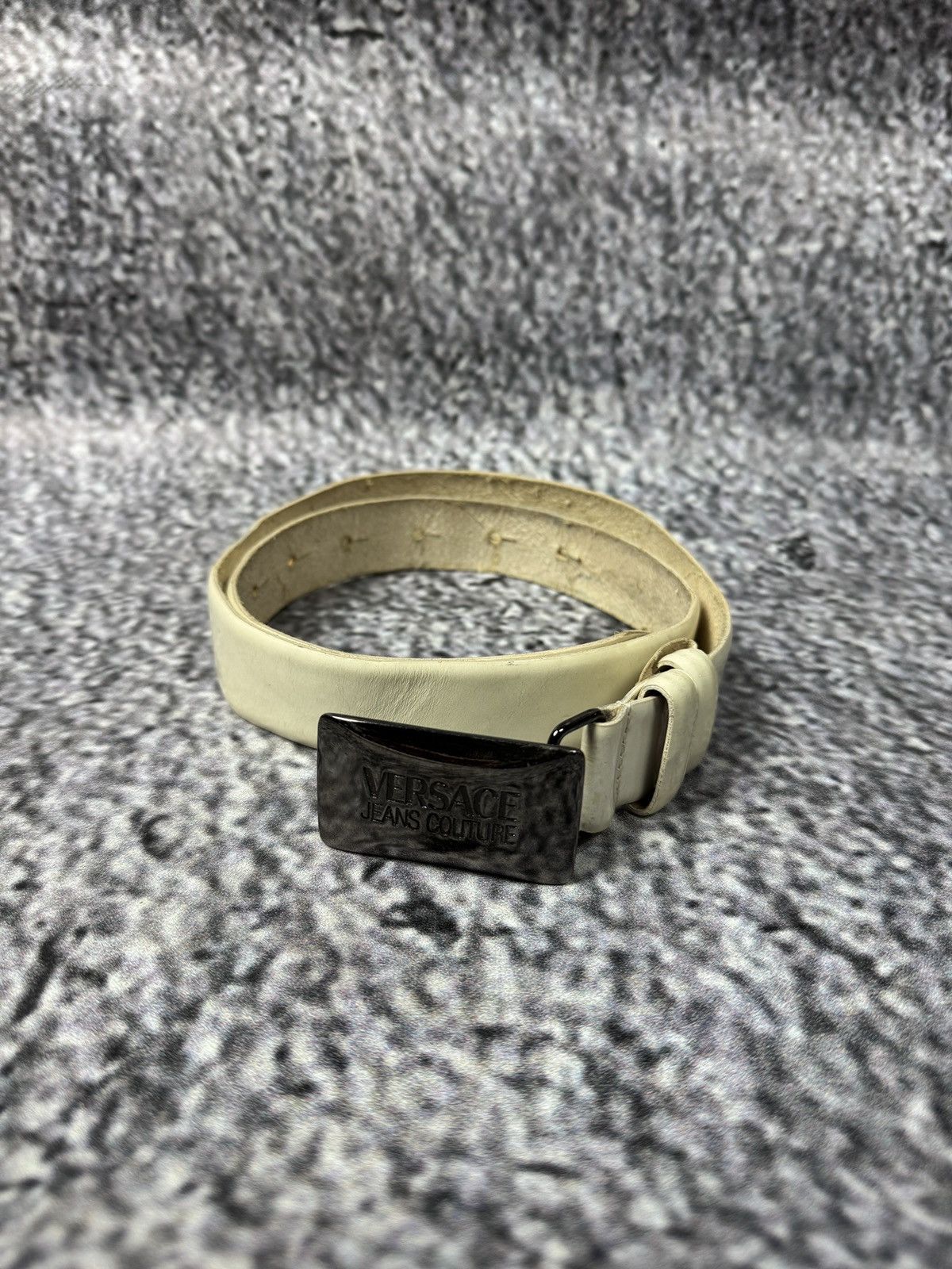 Versace Jeans Couture Rare Vintage 90s Versace Jeans Couture Vintage Leather Belt Size ONE SIZE - 1 Thumbnail