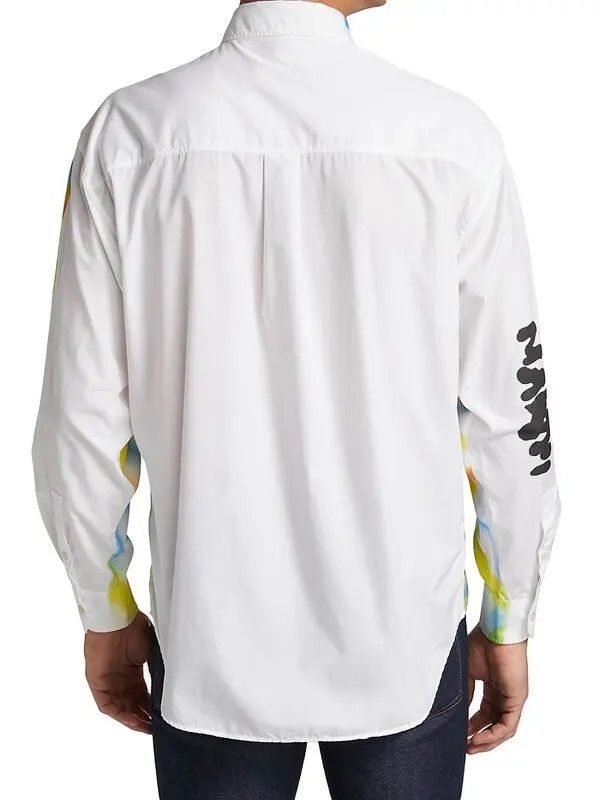 Marni New MARNI Scribble Spray Paint Multicolour Oxford Shirt 50 Size US M / EU 48-50 / 2 - 4 Thumbnail