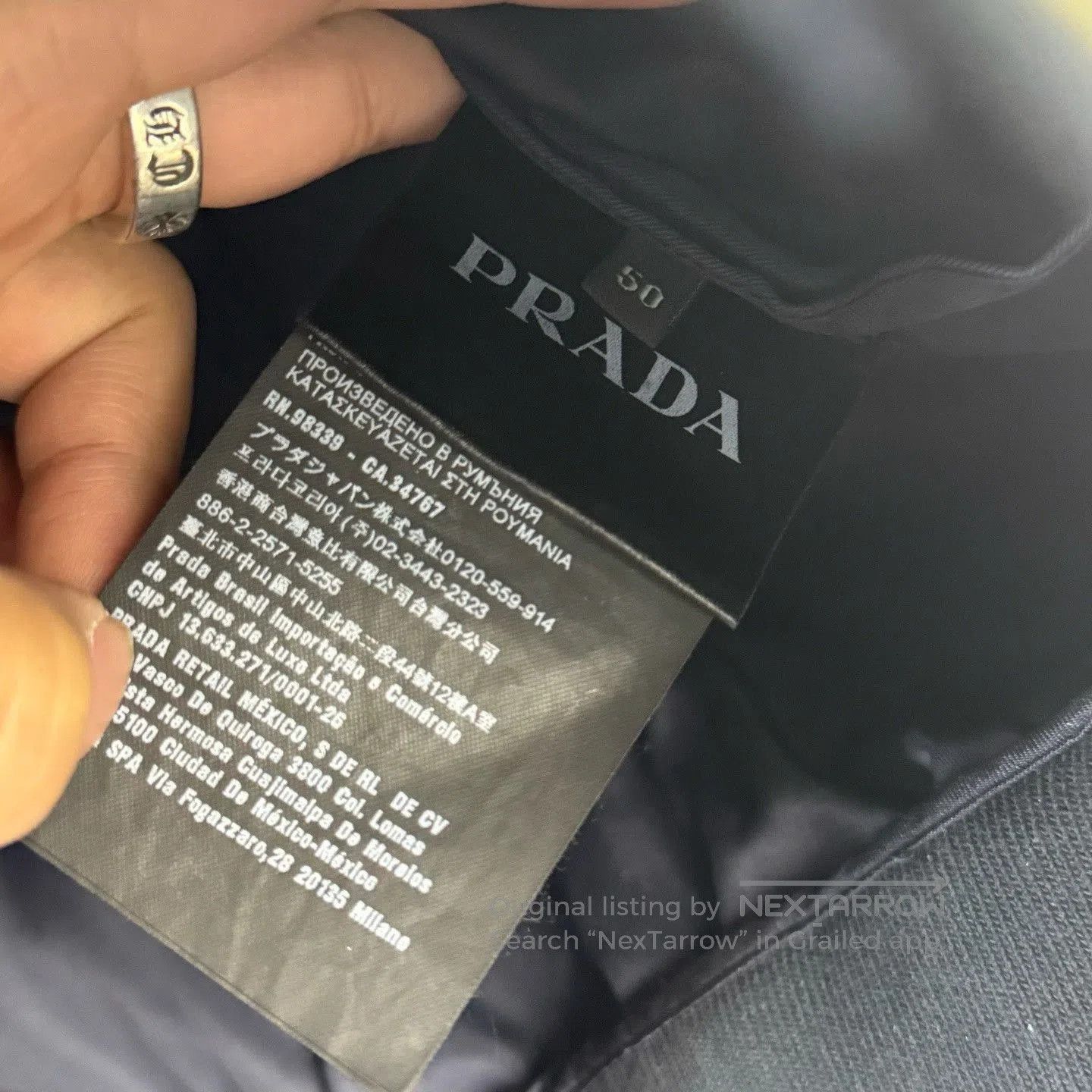 Prada Prada Dark Blue Baseball Jacket. Size US M / EU 48-50 / 2 - 3 Thumbnail
