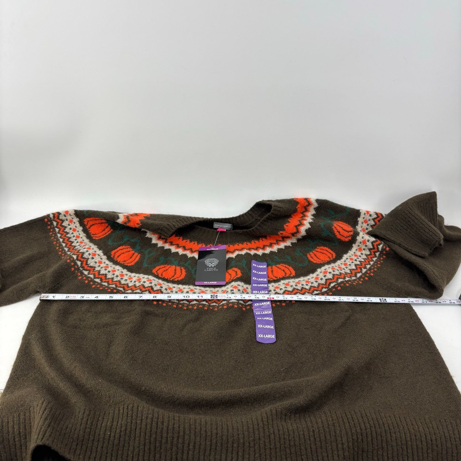 Vince Camuto Vince Camuto Womens Size XXL Thanksgiving Pumpkin Fair Isle Size XXL / US 16-18 / IT 52-54 - 5 Thumbnail
