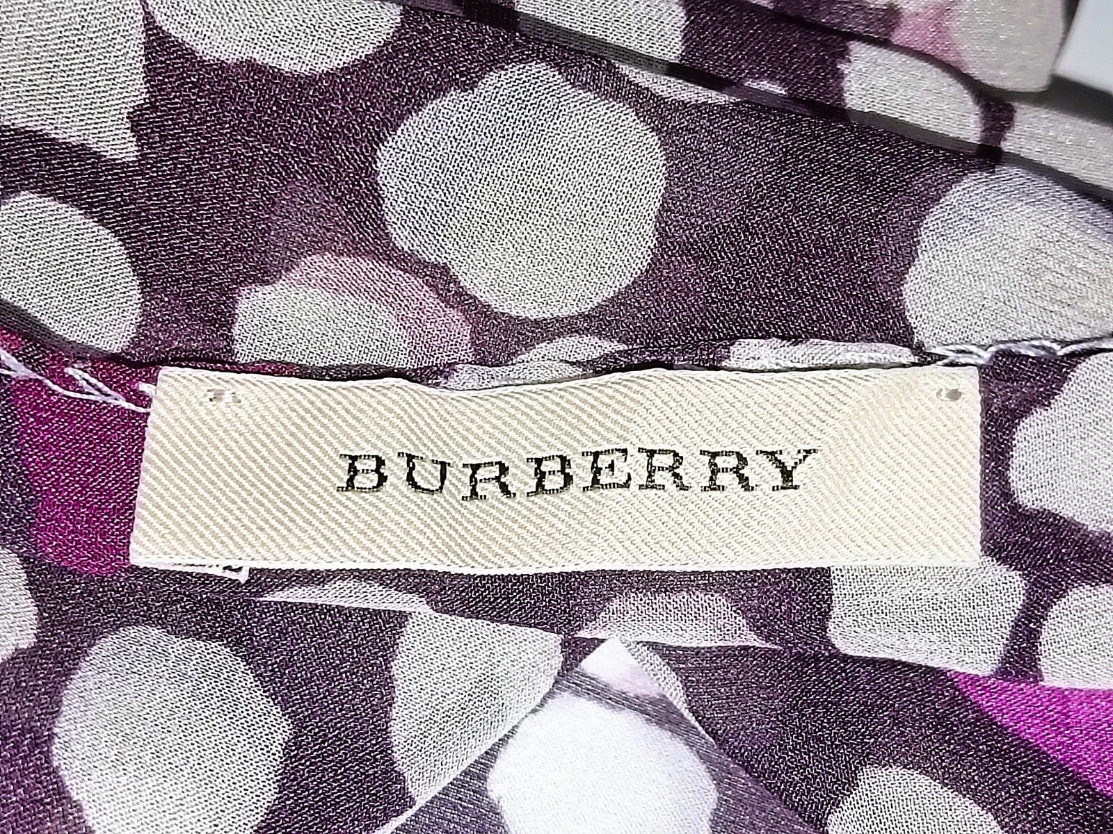 Burberry BURBERRY BURBERRYS BB Purple Silk Skinny Twilly Long Scarf Size ONE SIZE - 6 Thumbnail