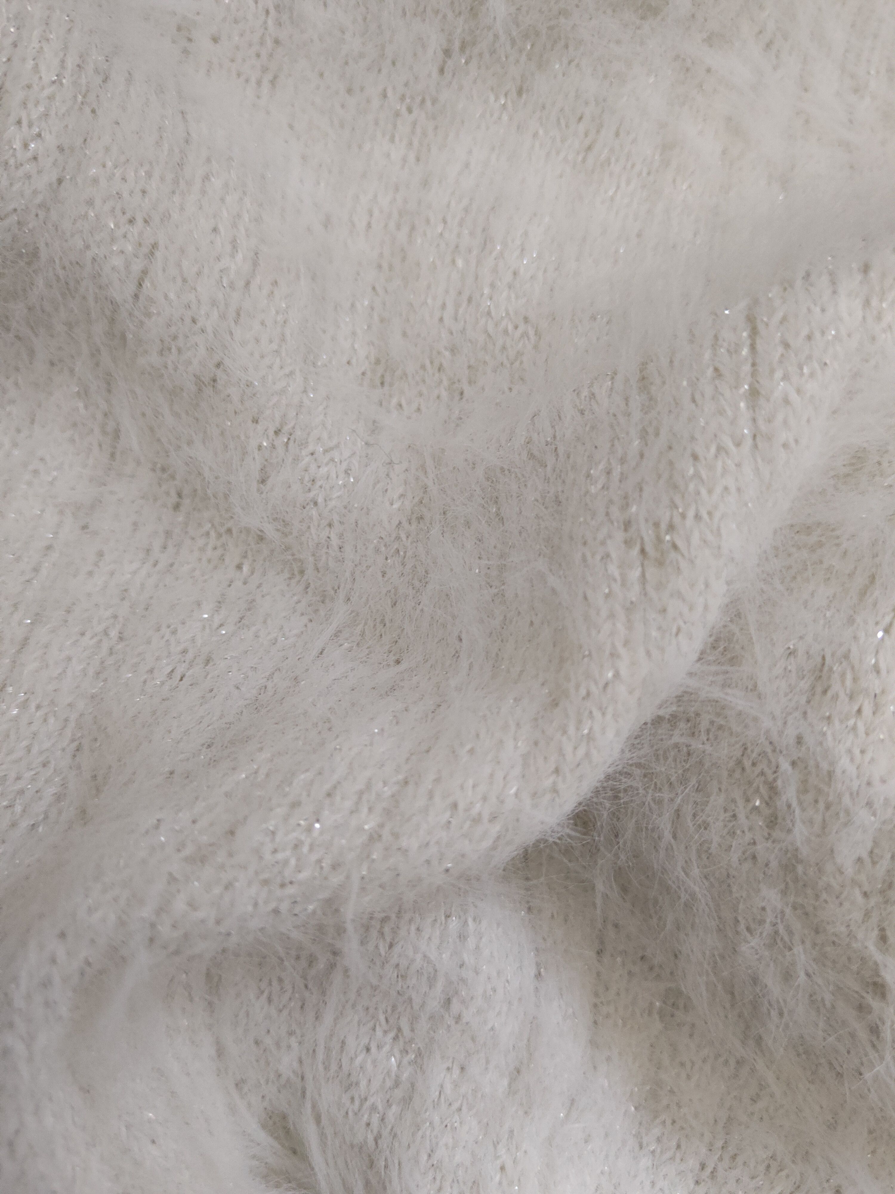 Japanese Brand OZOC Ivory Shag Shaggy Fur Mohair Knitwear #1944 Size XS / US 0-2 / IT 36-38 - 10 Thumbnail