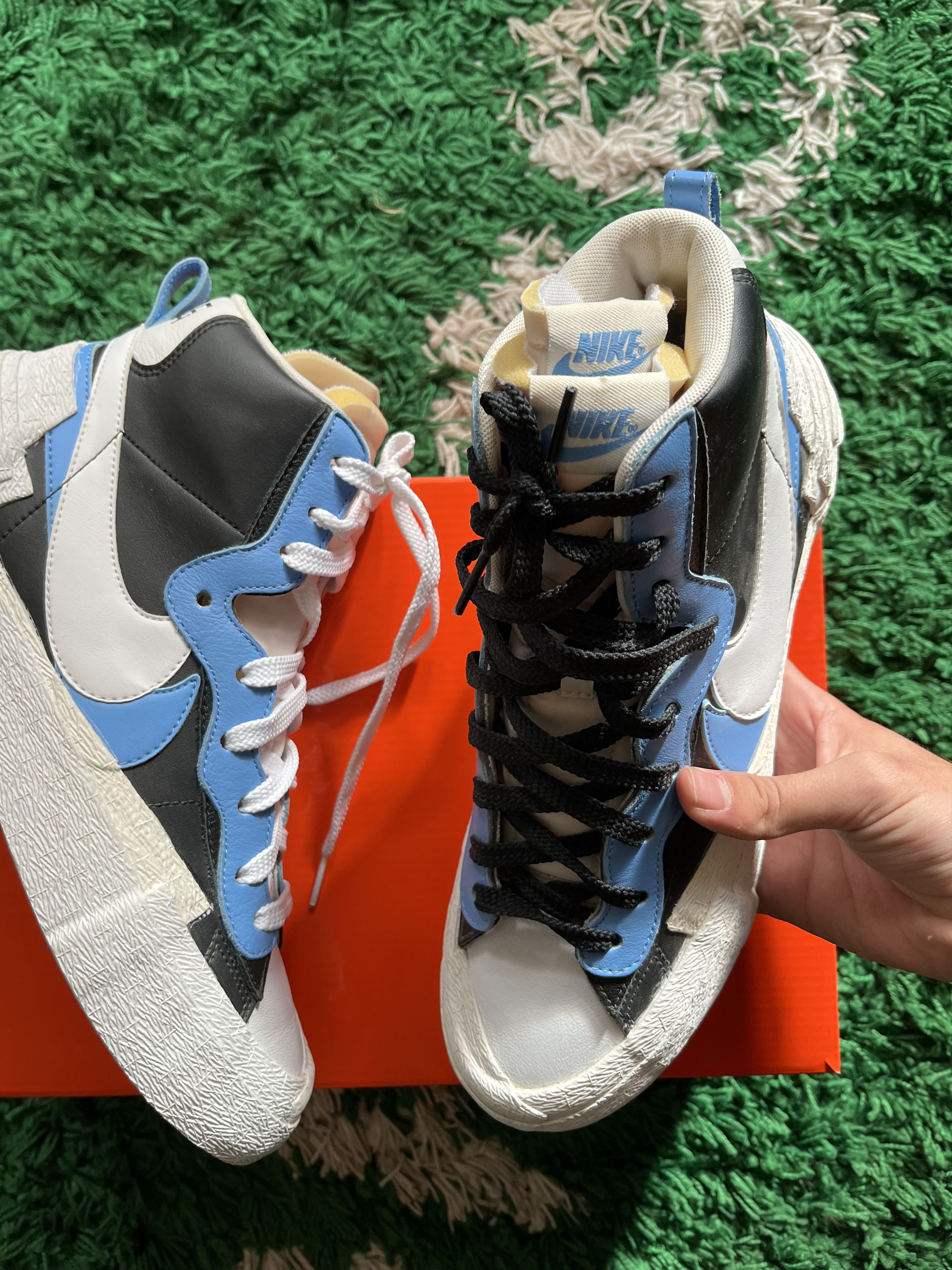 Nike × Sacai nike sb blazer sacai light blue Size US 9.5 / EU 42-43 - 2 Thumbnail