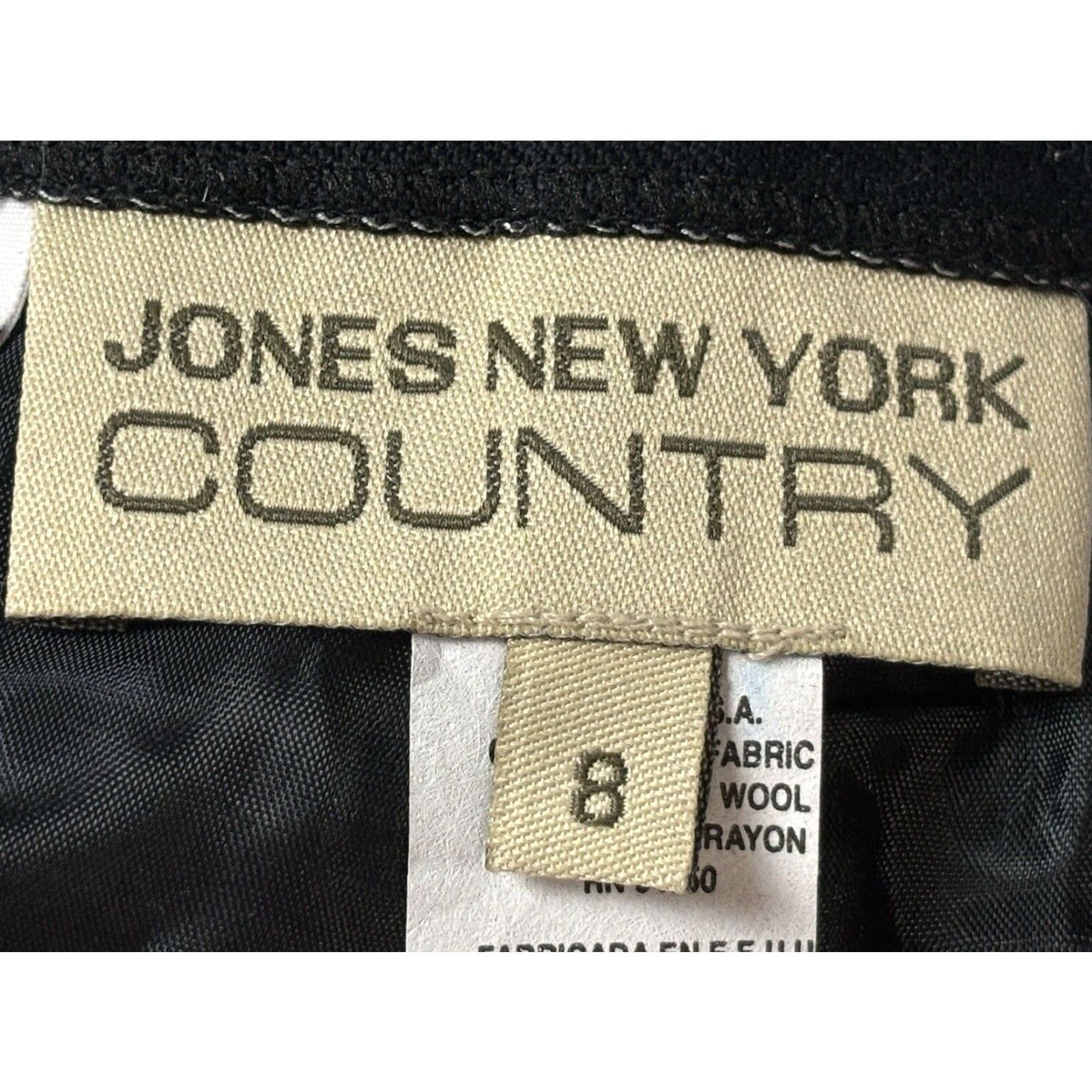 Jones New York VINTAGE Jones New York Pants Women Sz 8 Navy Wool Pinstripe Pleated Dress Pants Size 30" / US 8 / IT 44 - 5 Thumbnail